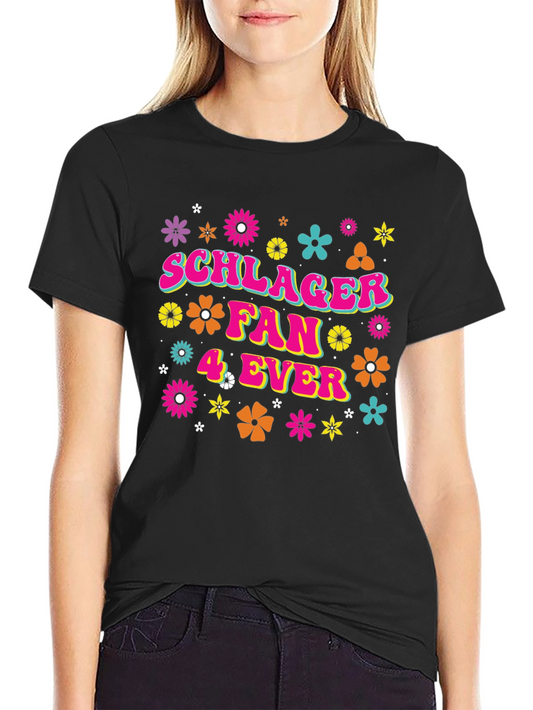 Schlager Fan 4 Ever Black Graphic Tee