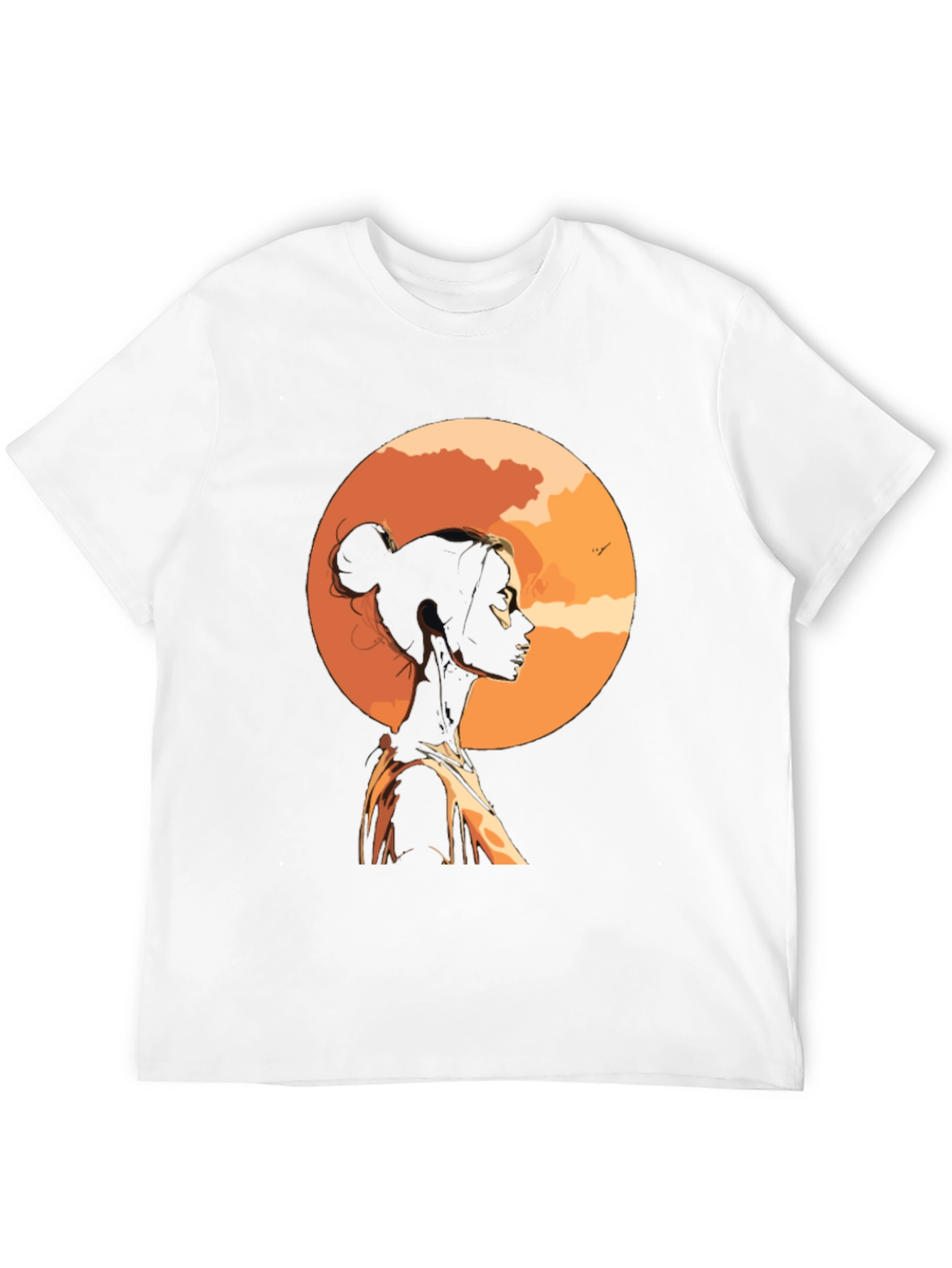 Sunset Silhouette Graphic Tee - Stylish Black T-Shirt