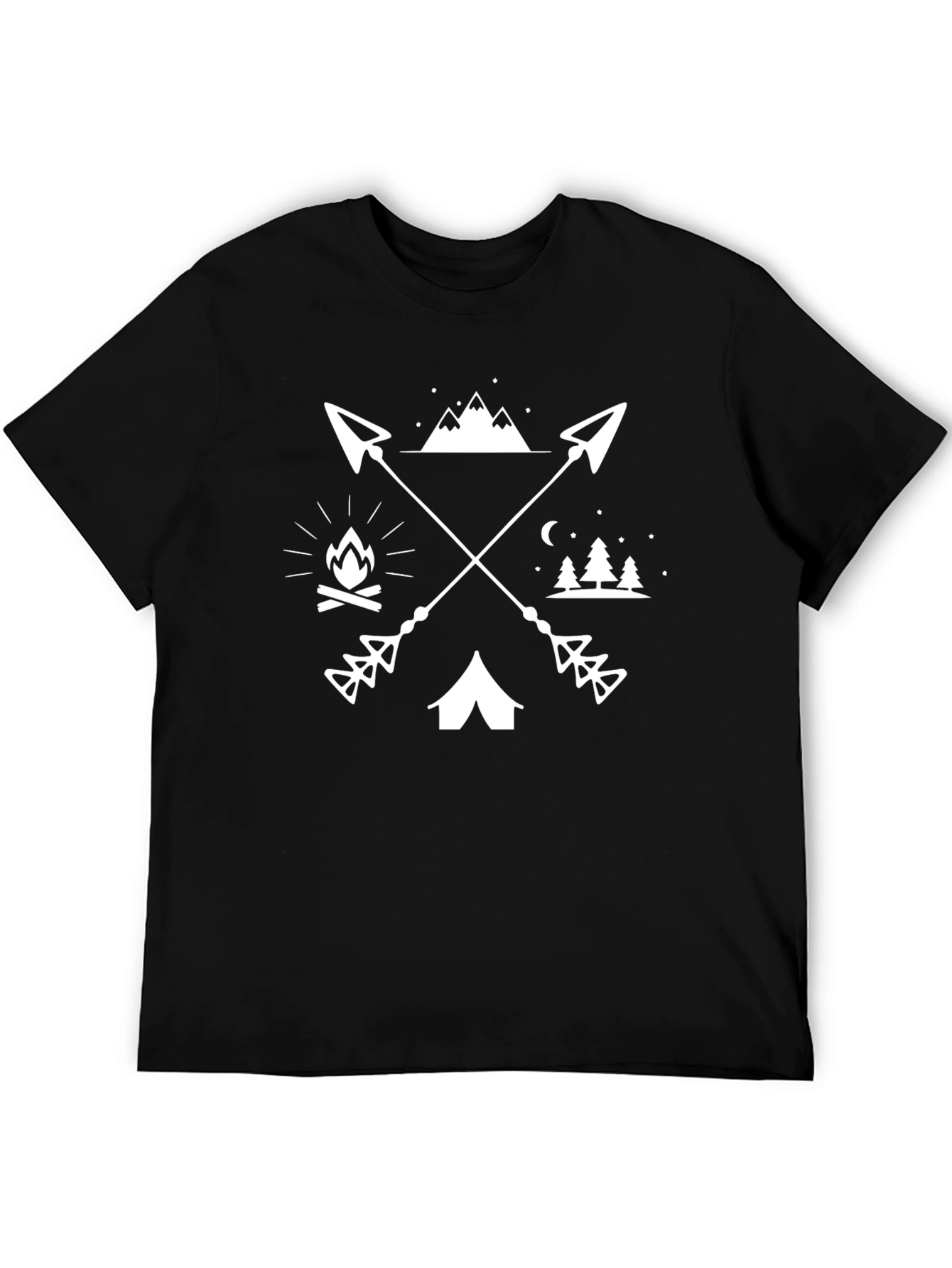 Outdoor Adventure Graphic T-Shirt - Camping Arrows Tee