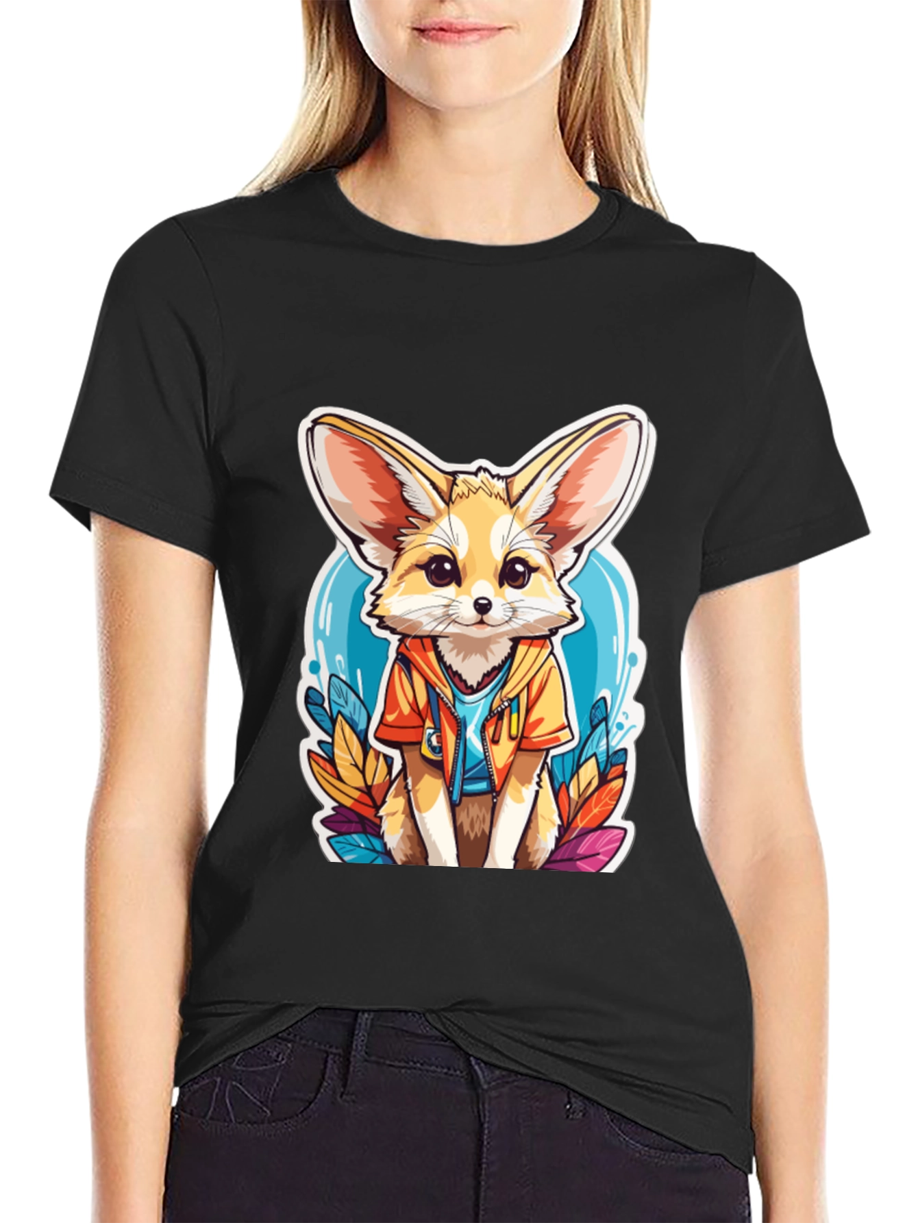 Fennec Fox T-Shirt: Cute Animal Cartoon Tee