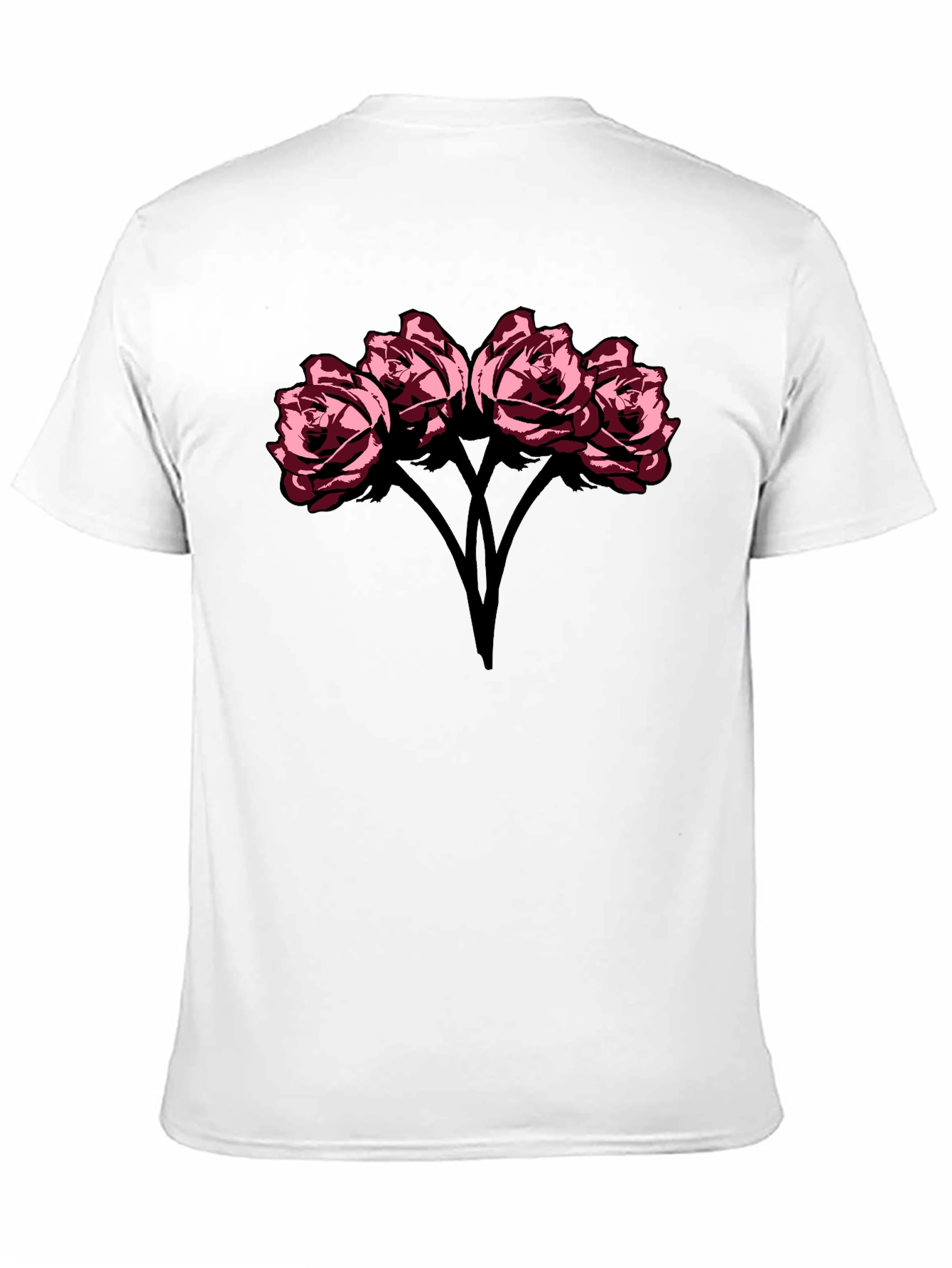 Roses Graphic Black T-Shirt
