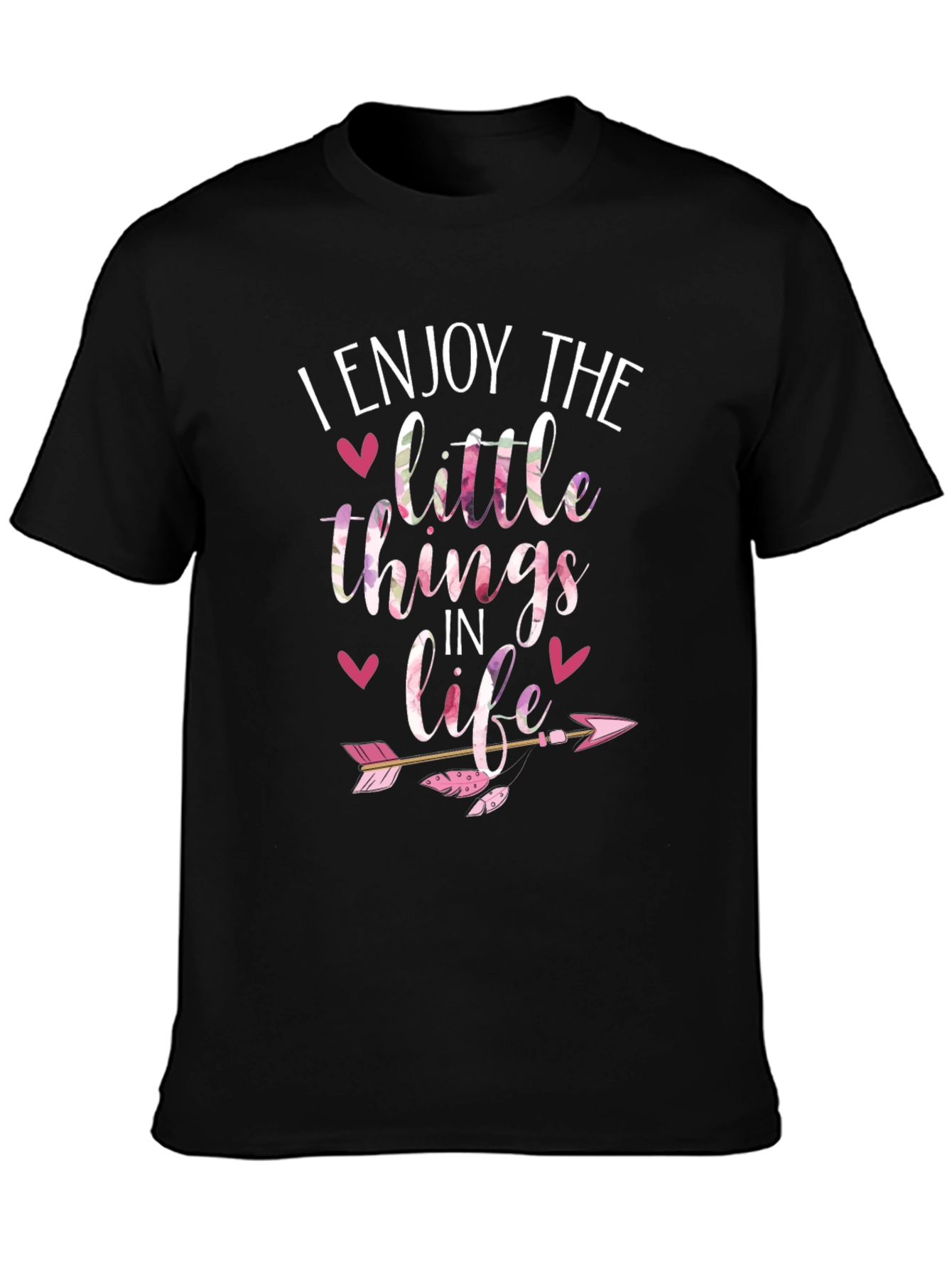 Enjoy the Little Things Black T-Shirt