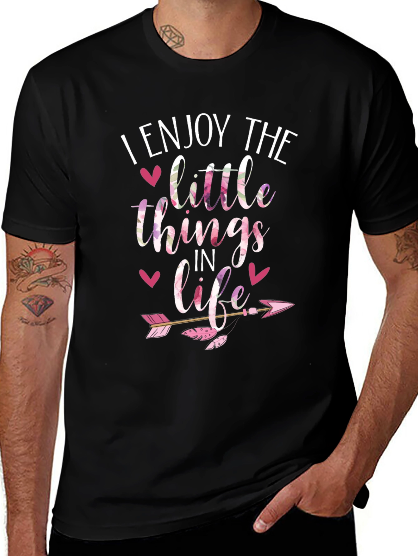 Enjoy the Little Things Black T-Shirt
