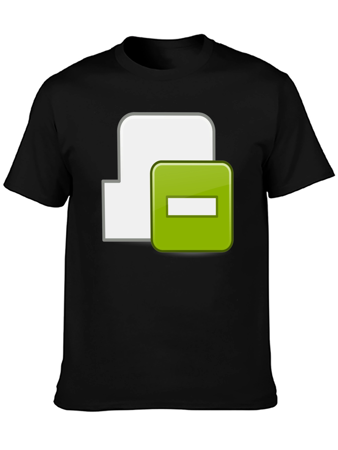 Black T-Shirt with Minus Sign Icon