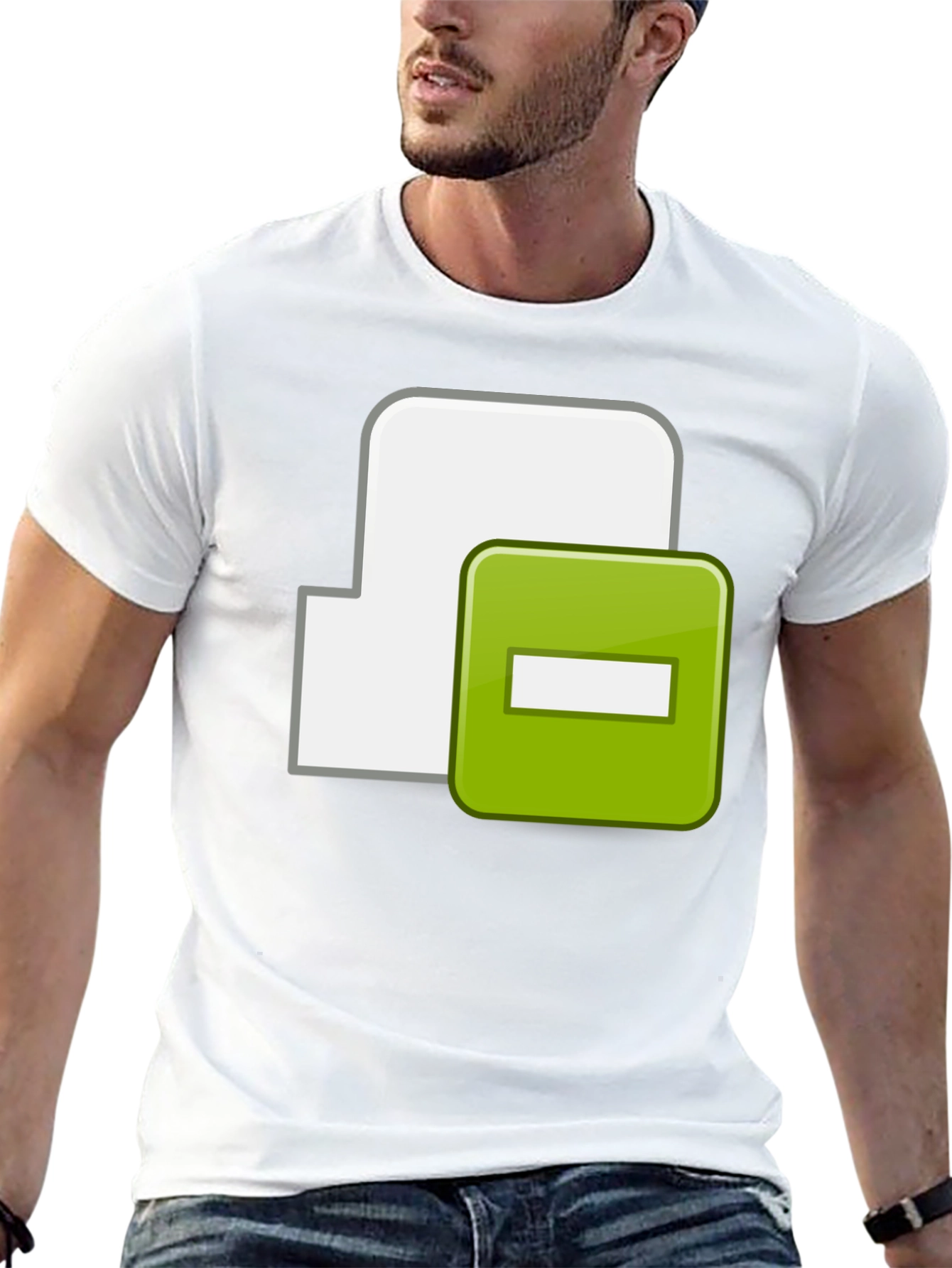 Black T-Shirt with Minus Sign Icon
