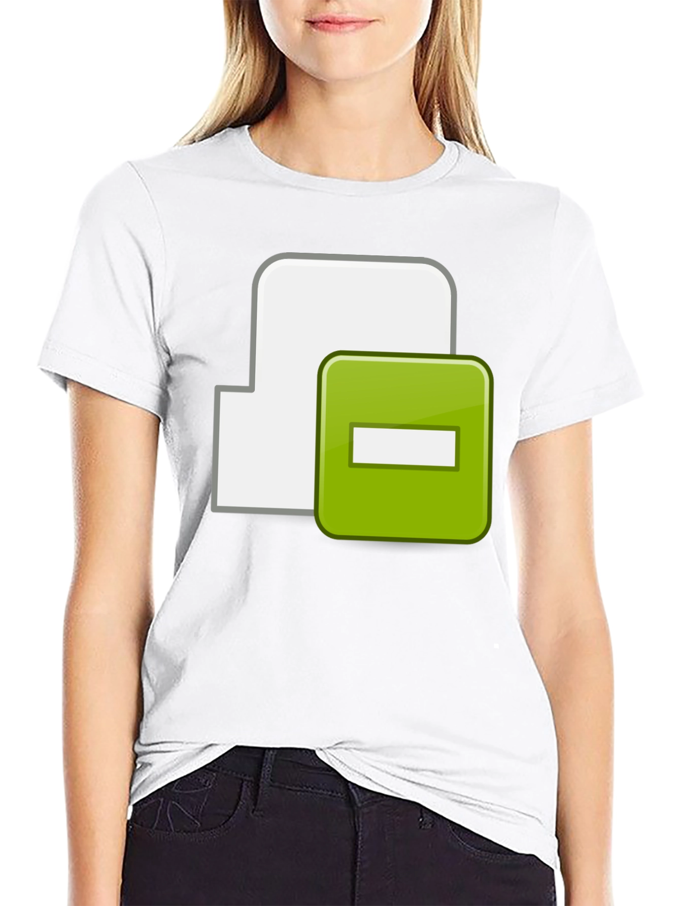 Black T-Shirt with Minus Sign Icon