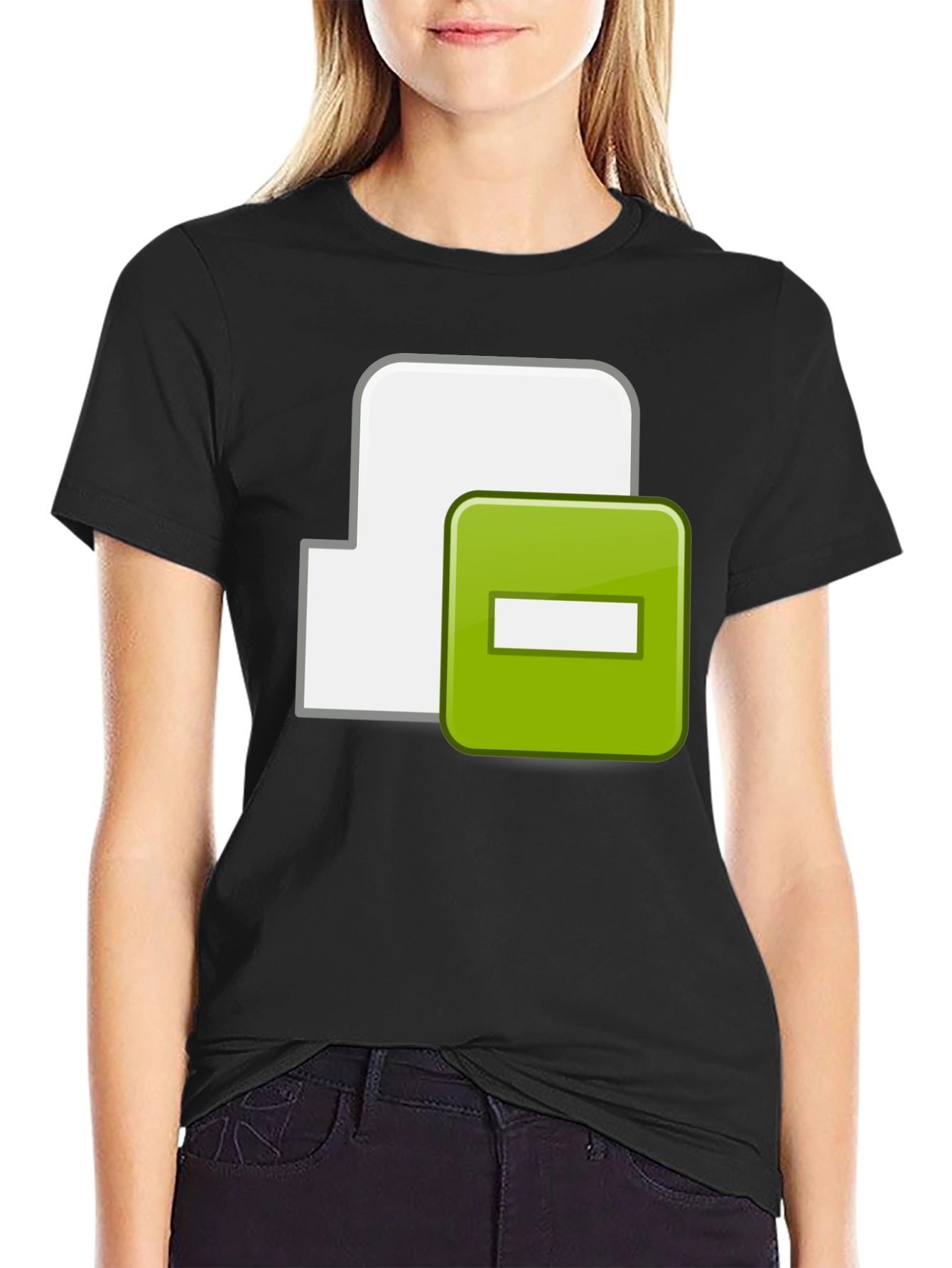 Black T-Shirt with Minus Sign Icon