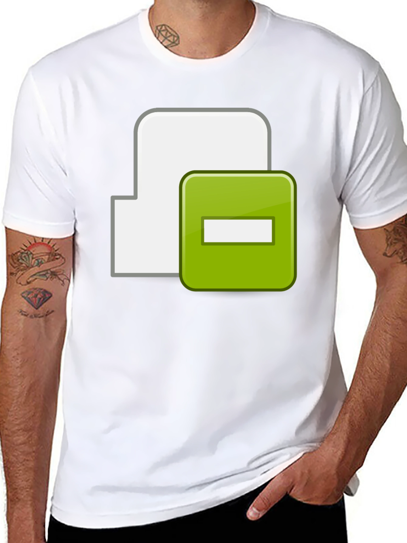 Black T-Shirt with Minus Sign Icon