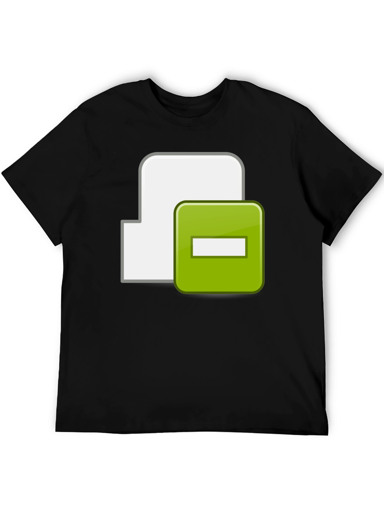 Black T-Shirt with Minus Sign Icon