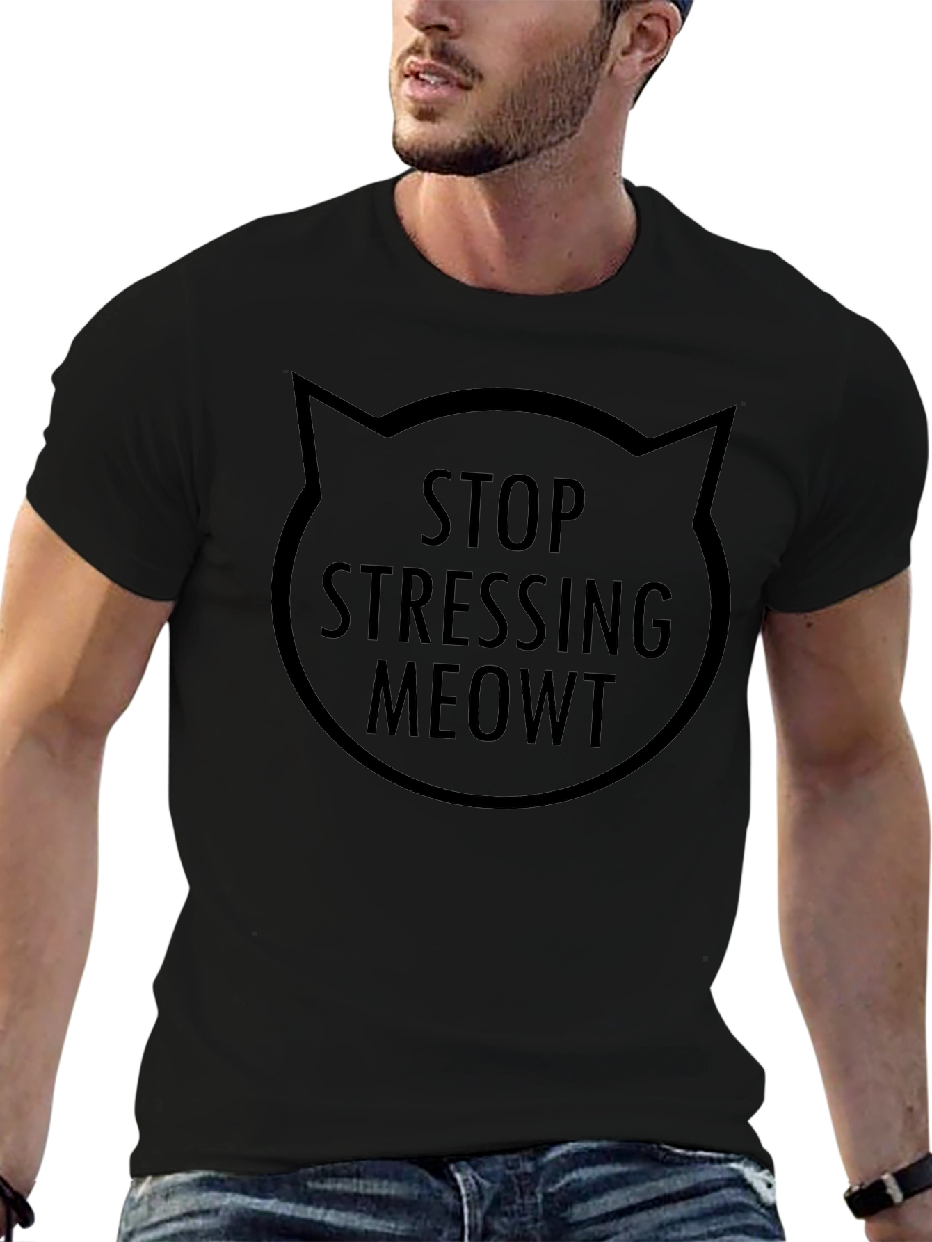 Stop Stressing Meowt T-Shirt Cat Lover Tee