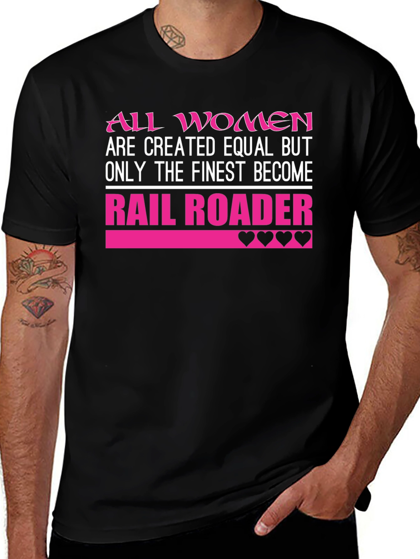 Finest Women Rail Roader Black T-Shirt