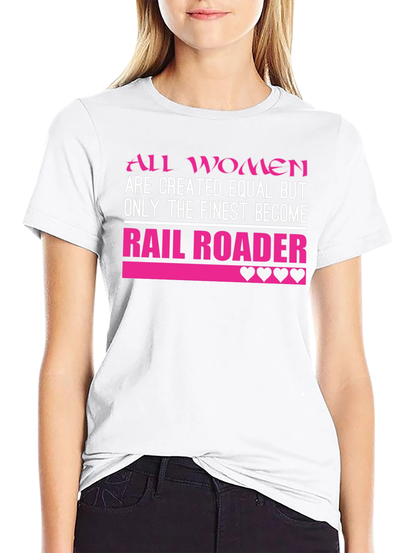 Finest Women Rail Roader Black T-Shirt