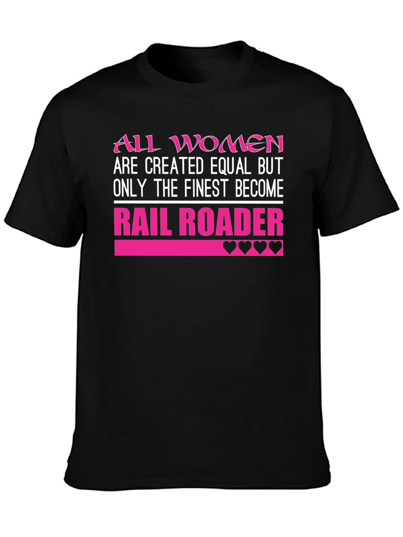 Finest Women Rail Roader Black T-Shirt