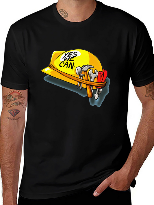 Yes We Can Construction Hard Hat T-Shirt