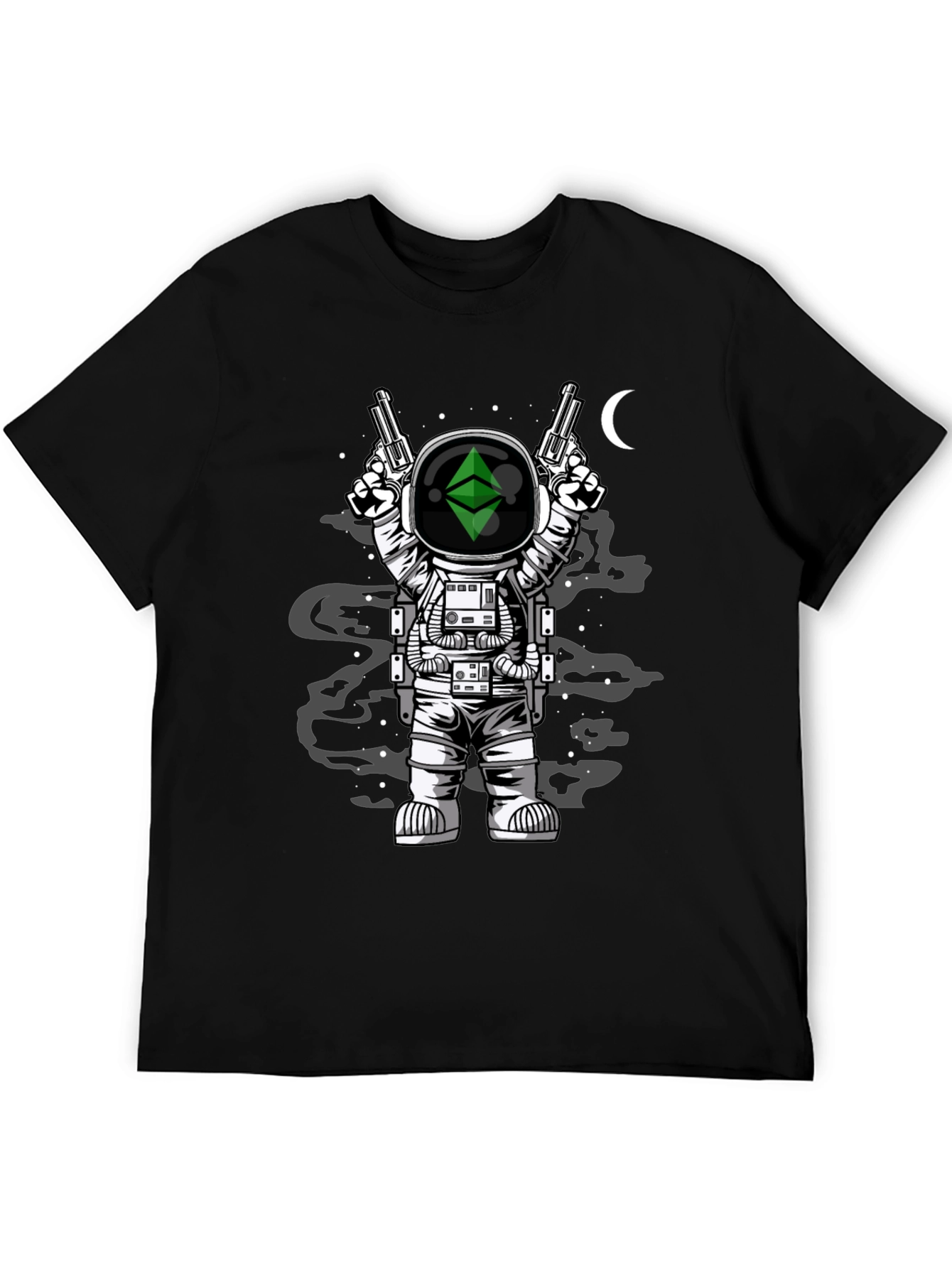 Astronaut Ethereum Crypto Black T-Shirt