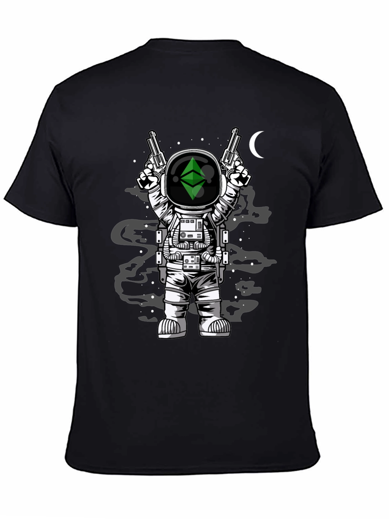 Astronaut Ethereum Crypto Black T-Shirt