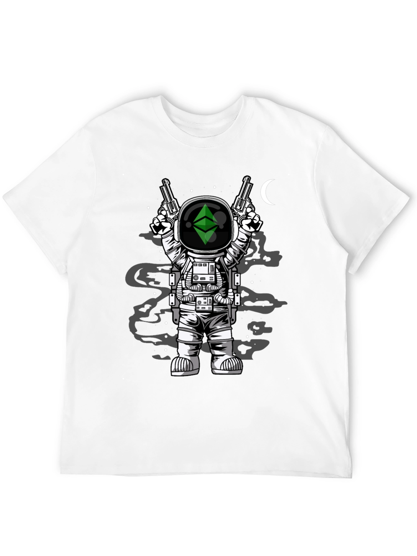 Astronaut Ethereum Crypto Black T-Shirt
