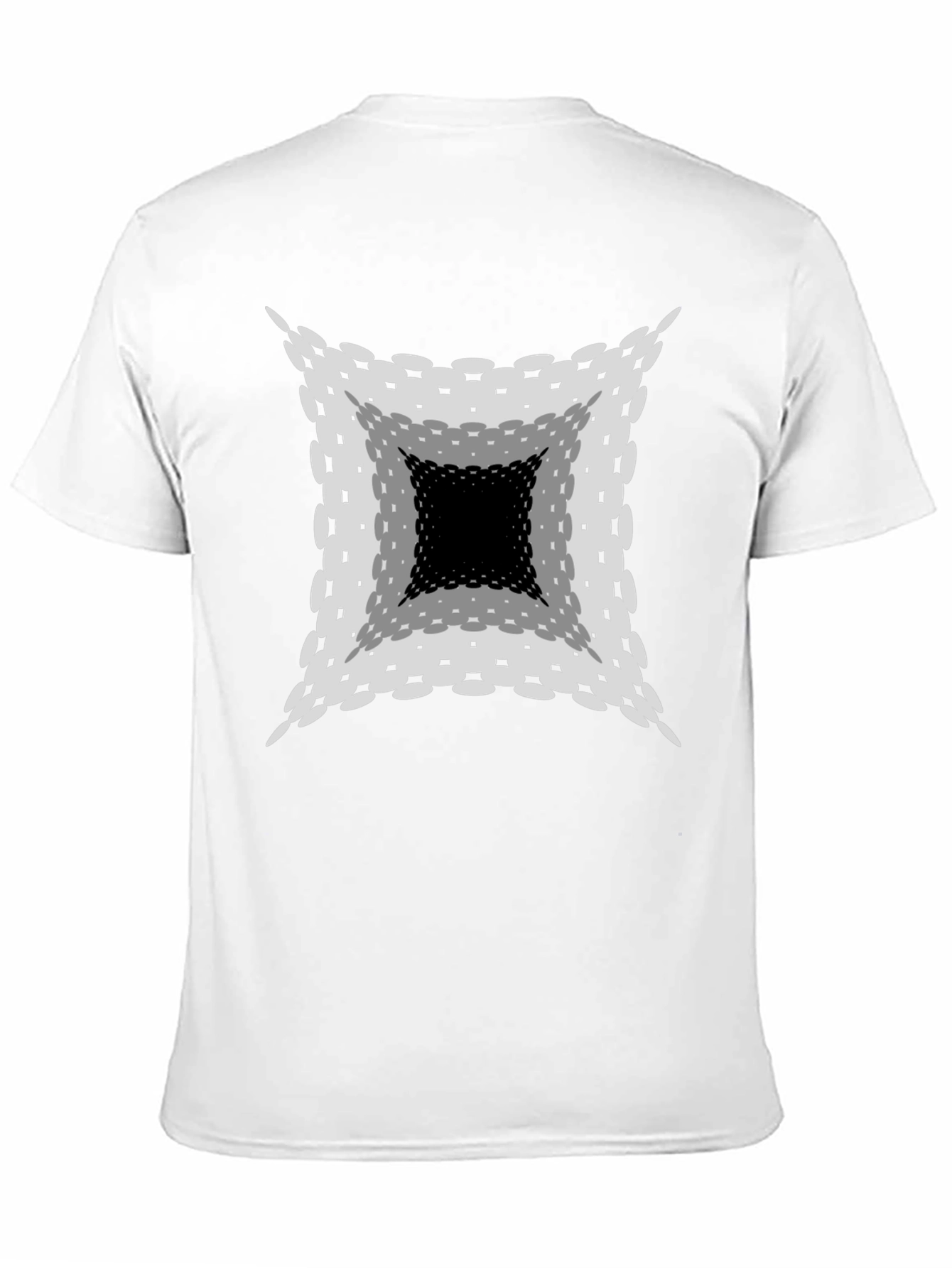 Optical Illusion Graphic Print Black T-Shirt