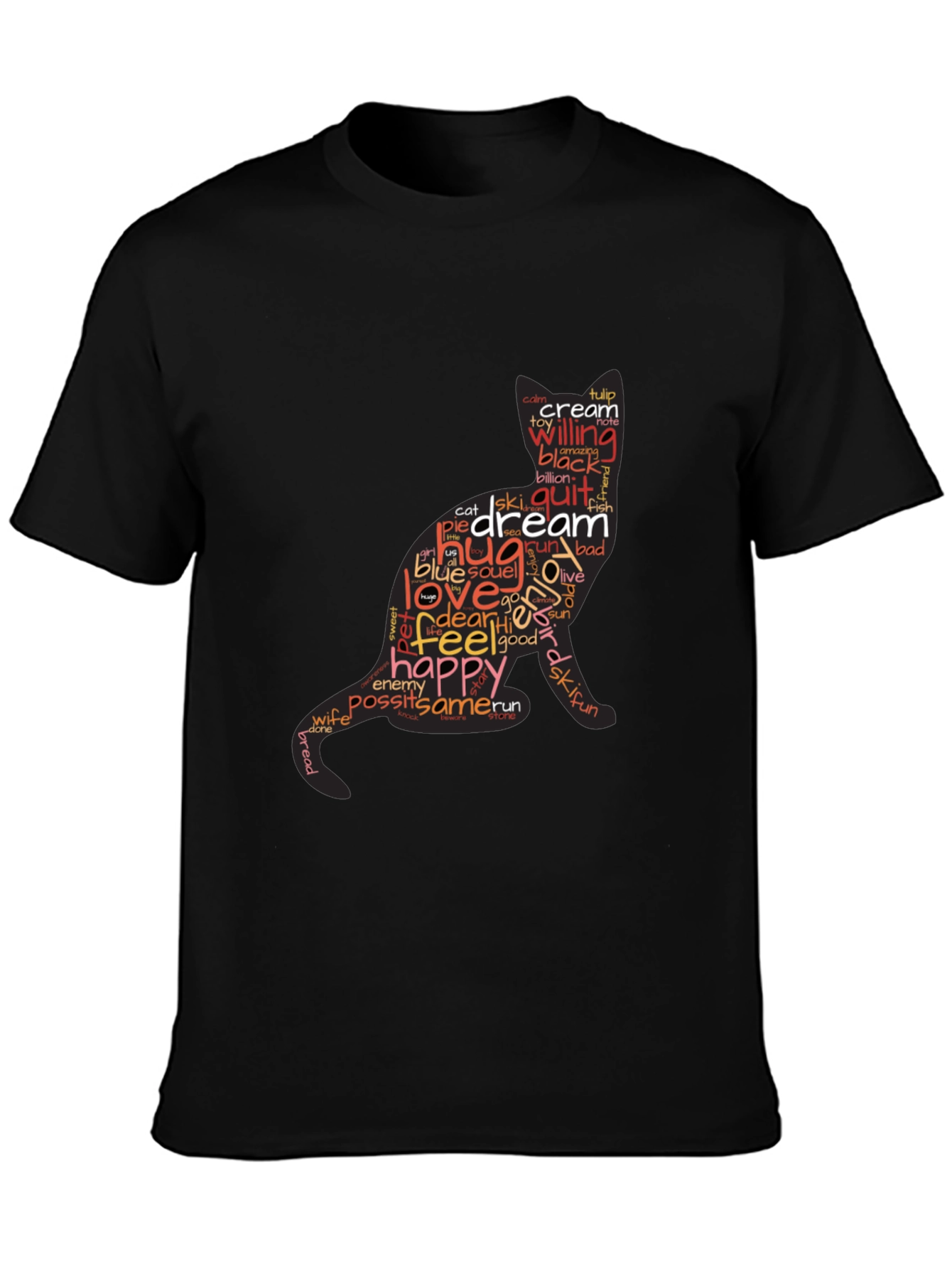 Word Cat Graphic T-Shirt - Stylish & Unique