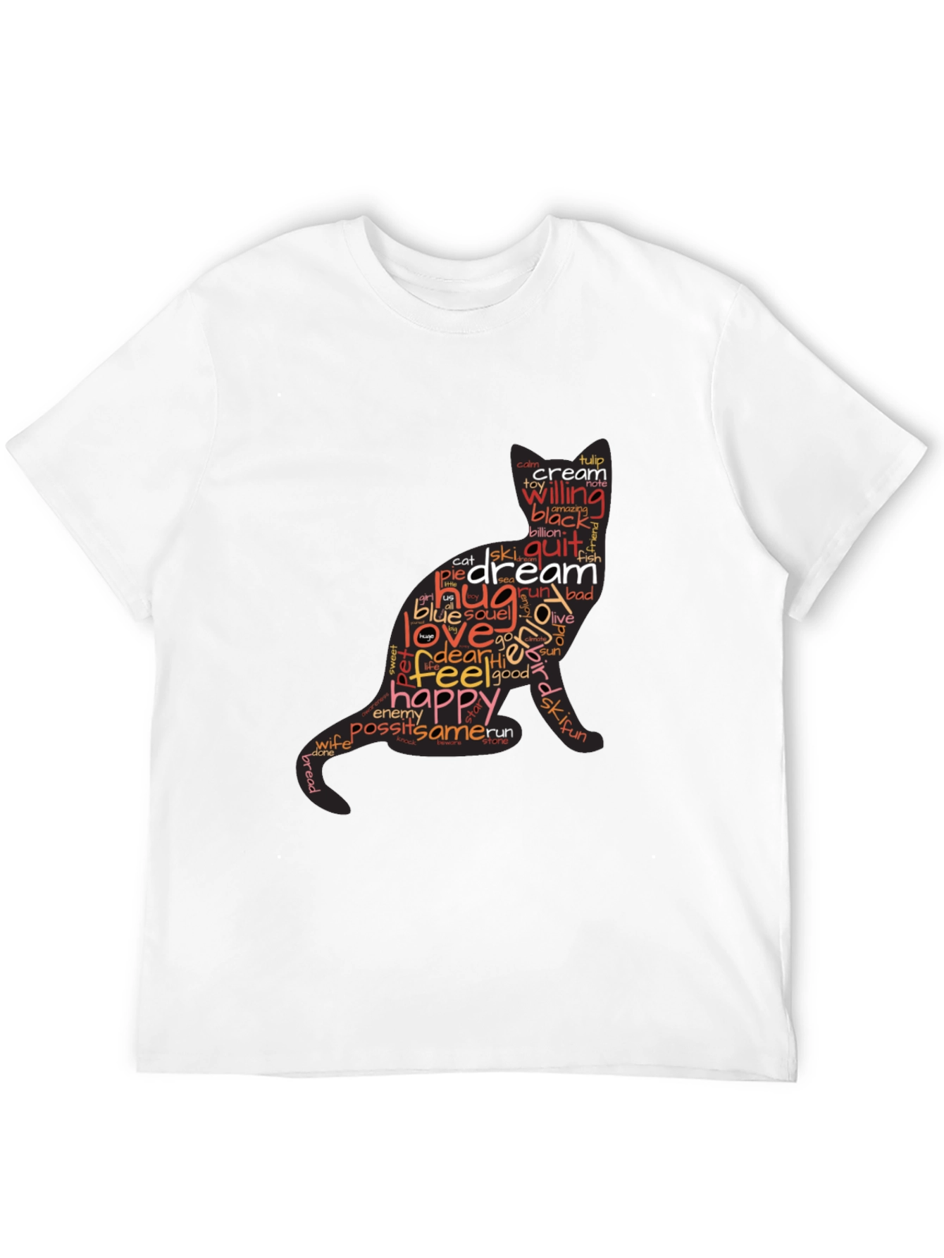 Word Cat Graphic T-Shirt - Stylish & Unique