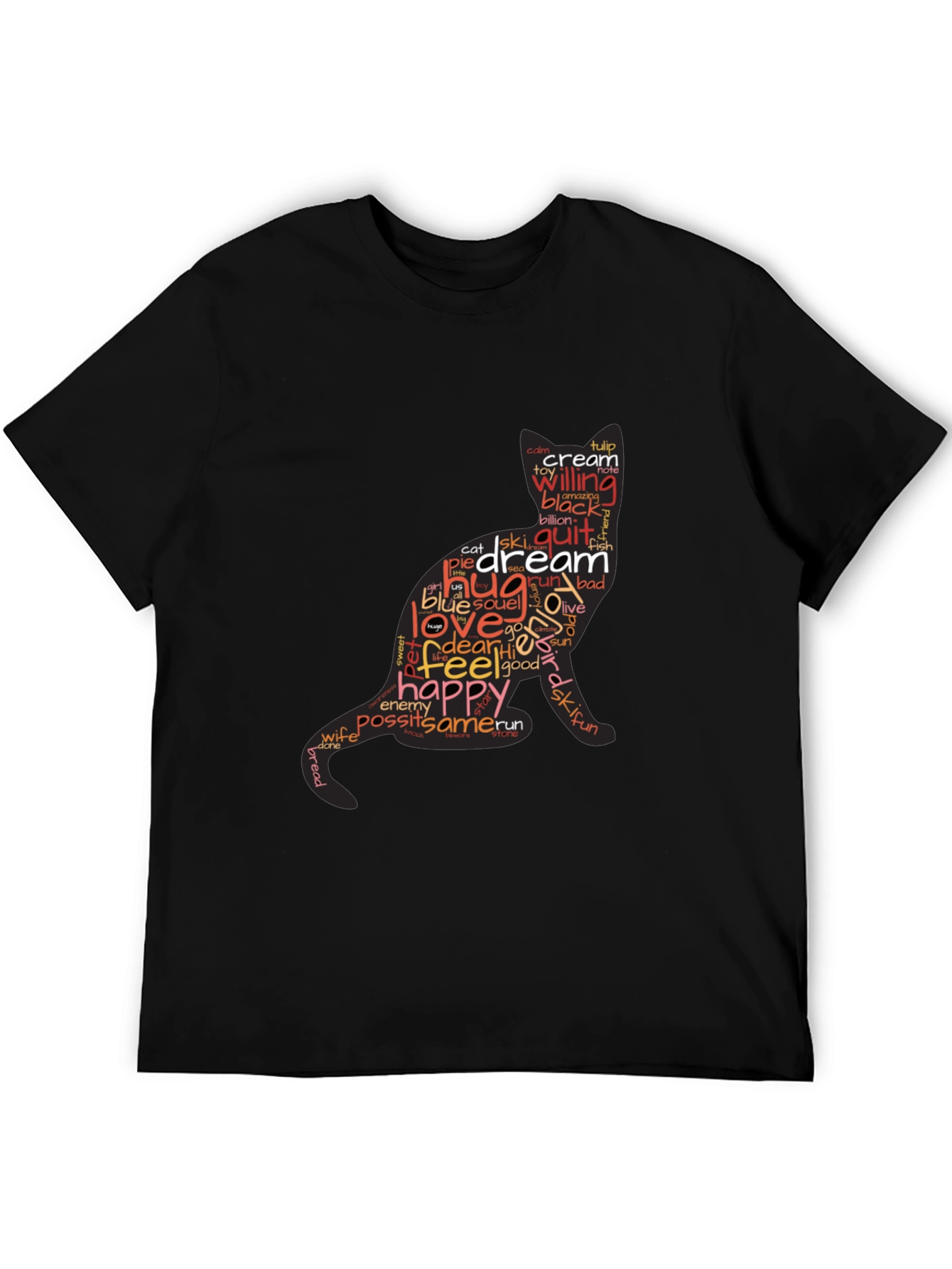 Word Cat Graphic T-Shirt - Stylish & Unique