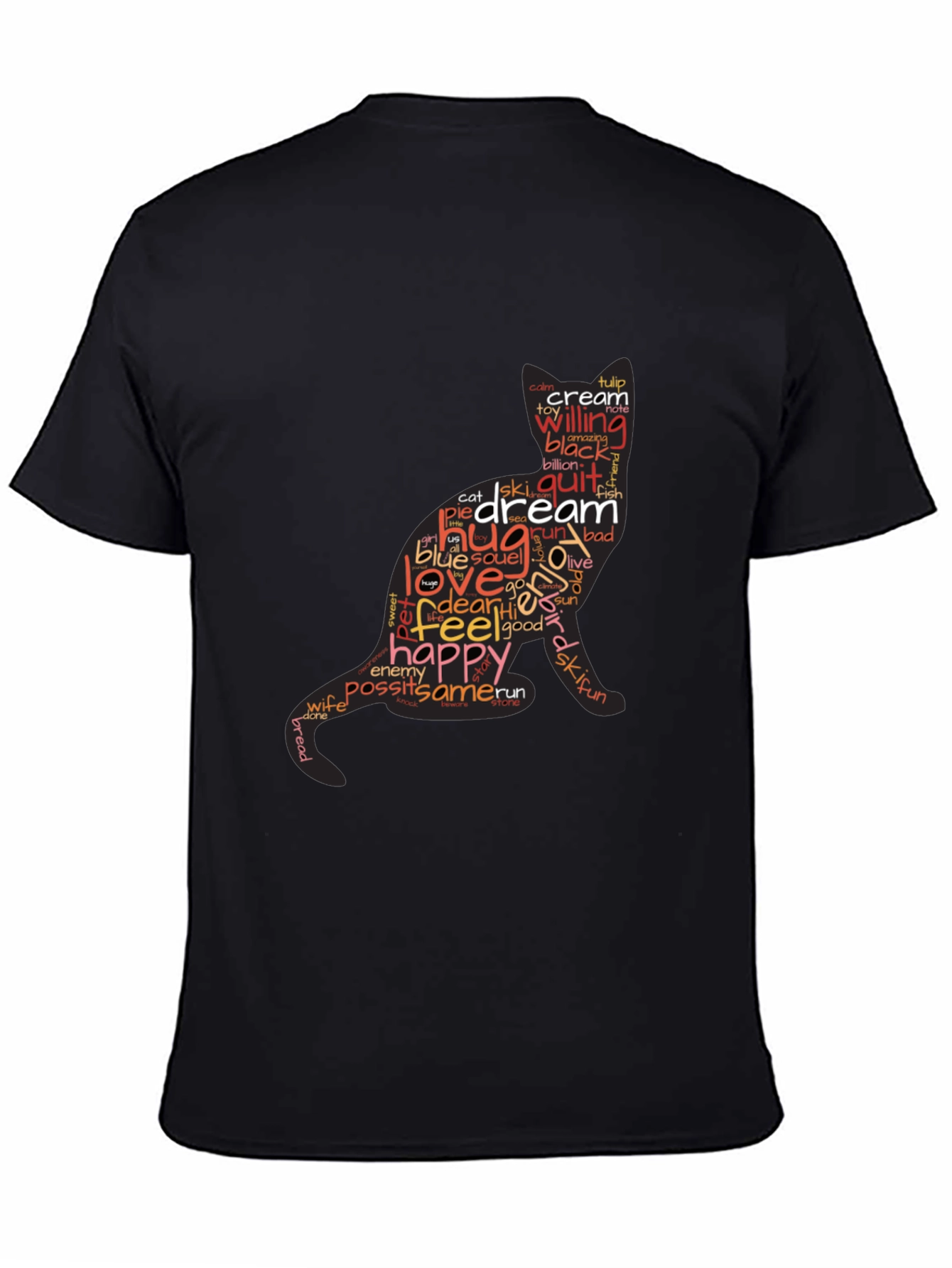 Word Cat Graphic T-Shirt - Stylish & Unique