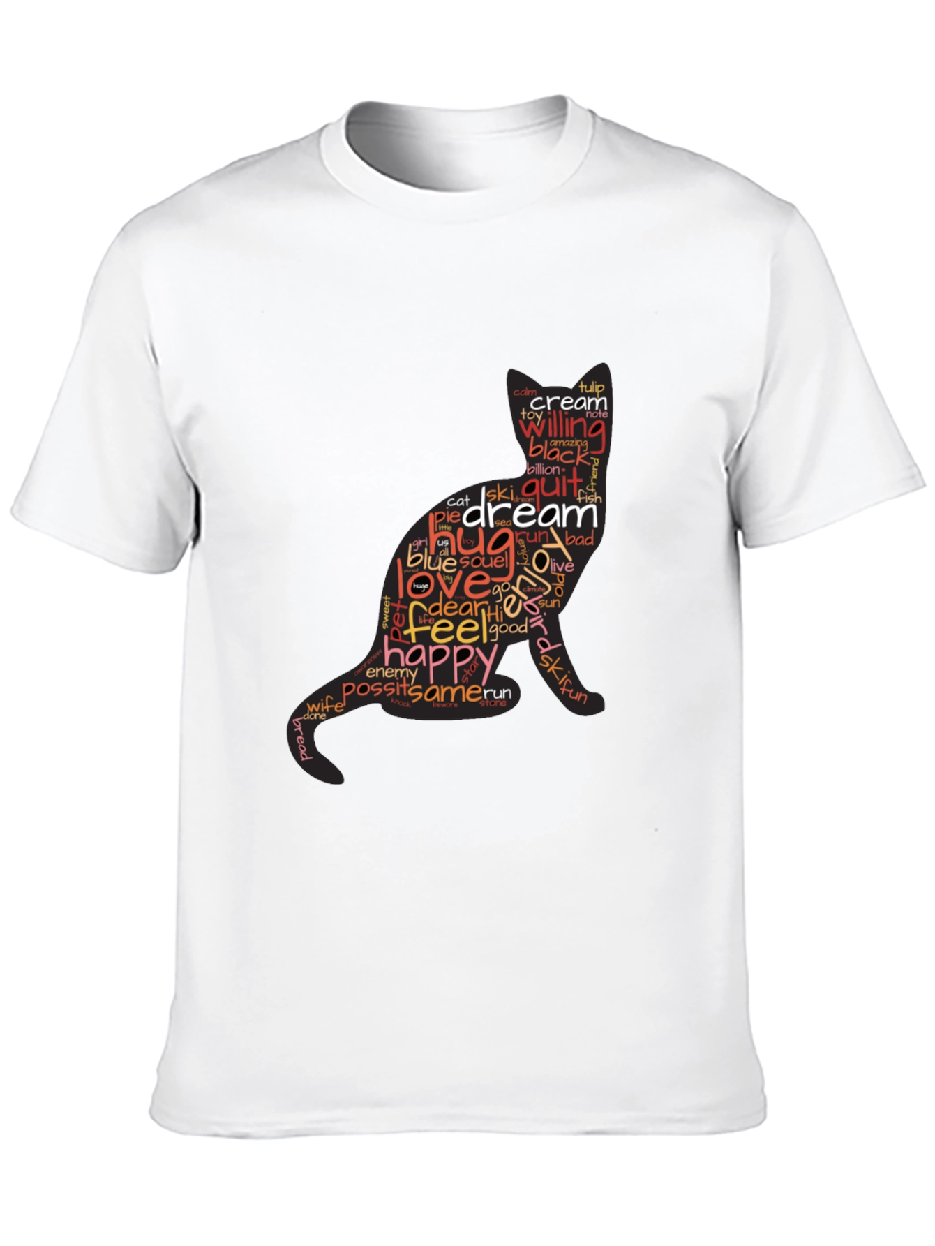 Word Cat Graphic T-Shirt - Stylish & Unique