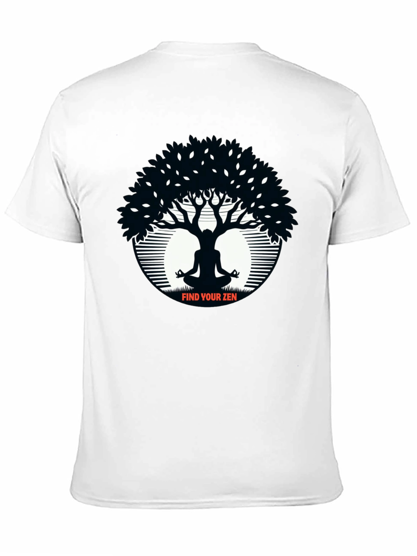Zen Tree Black T-Shirt Meditation Tee