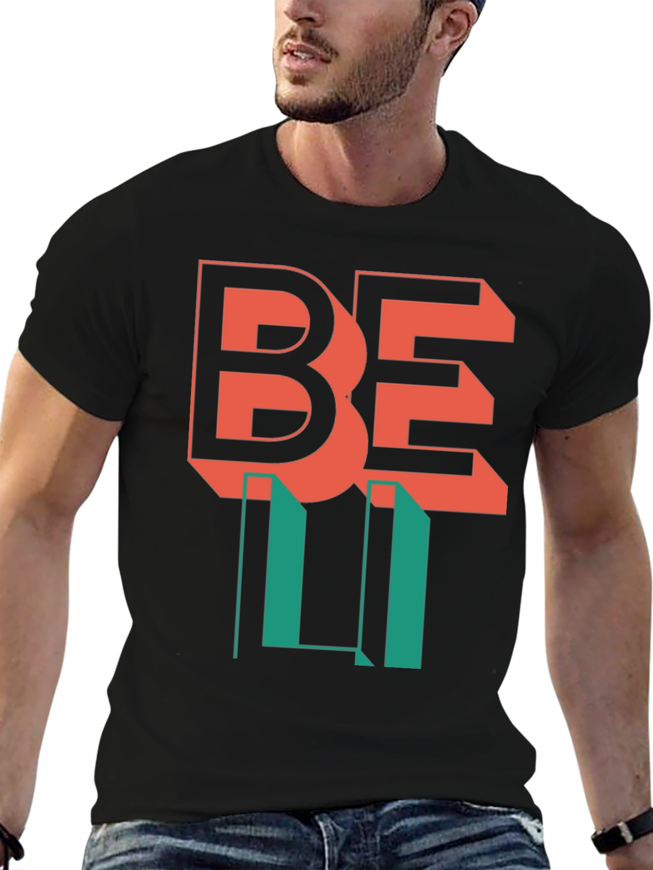 Be Lit Black Graphic T-Shirt