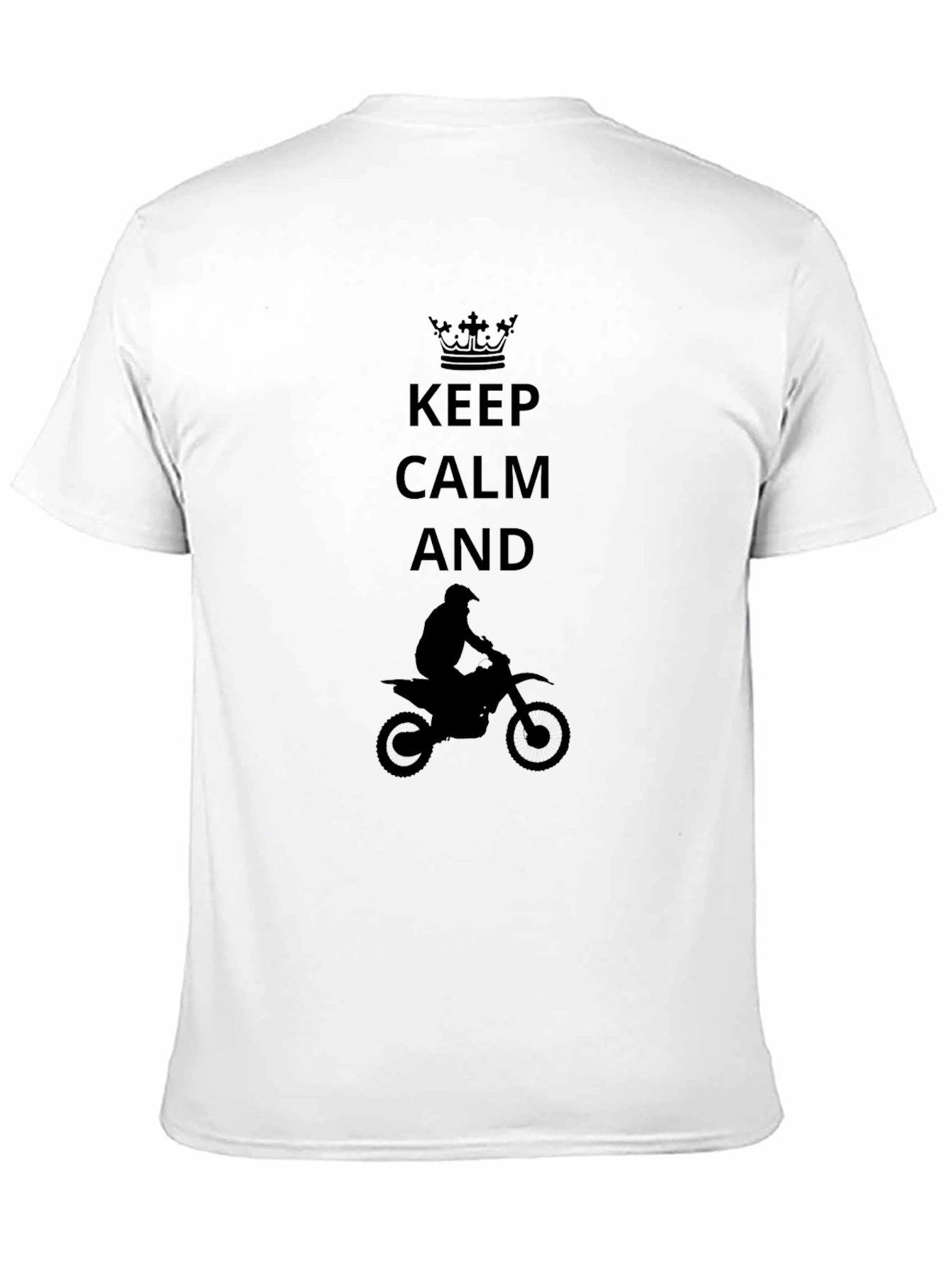 Keep Calm Motocross Rider Graphic Tee - Black