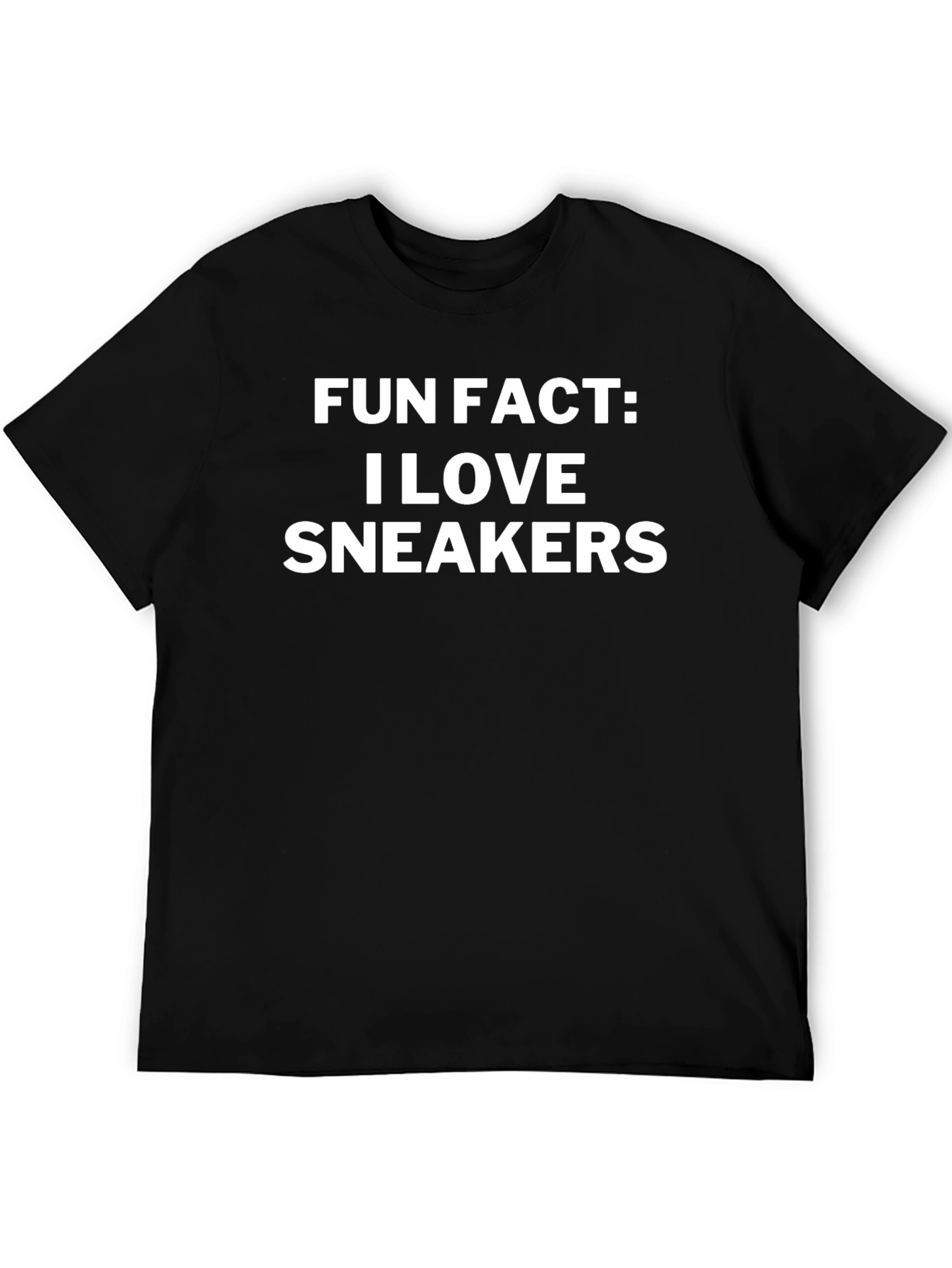 Fun Fact: I Love Sneakers - Black T-Shirt
