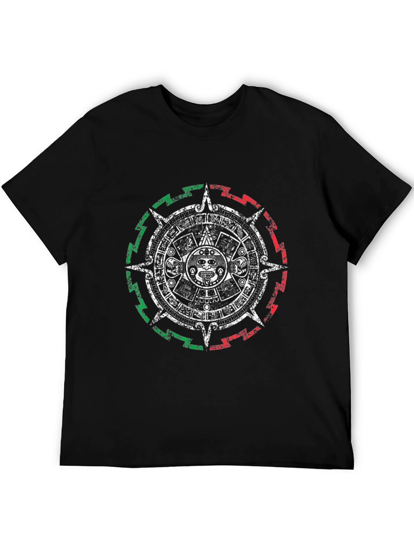 Aztec Calendar Graphic Tee - Black