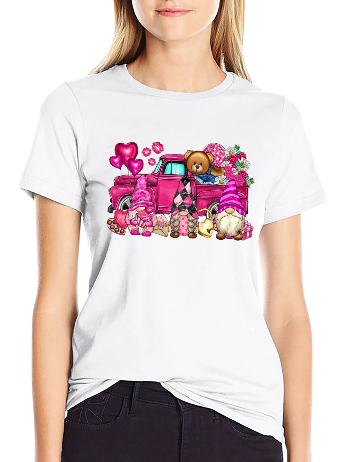 Valentines Day Gnomes Truck T-Shirt