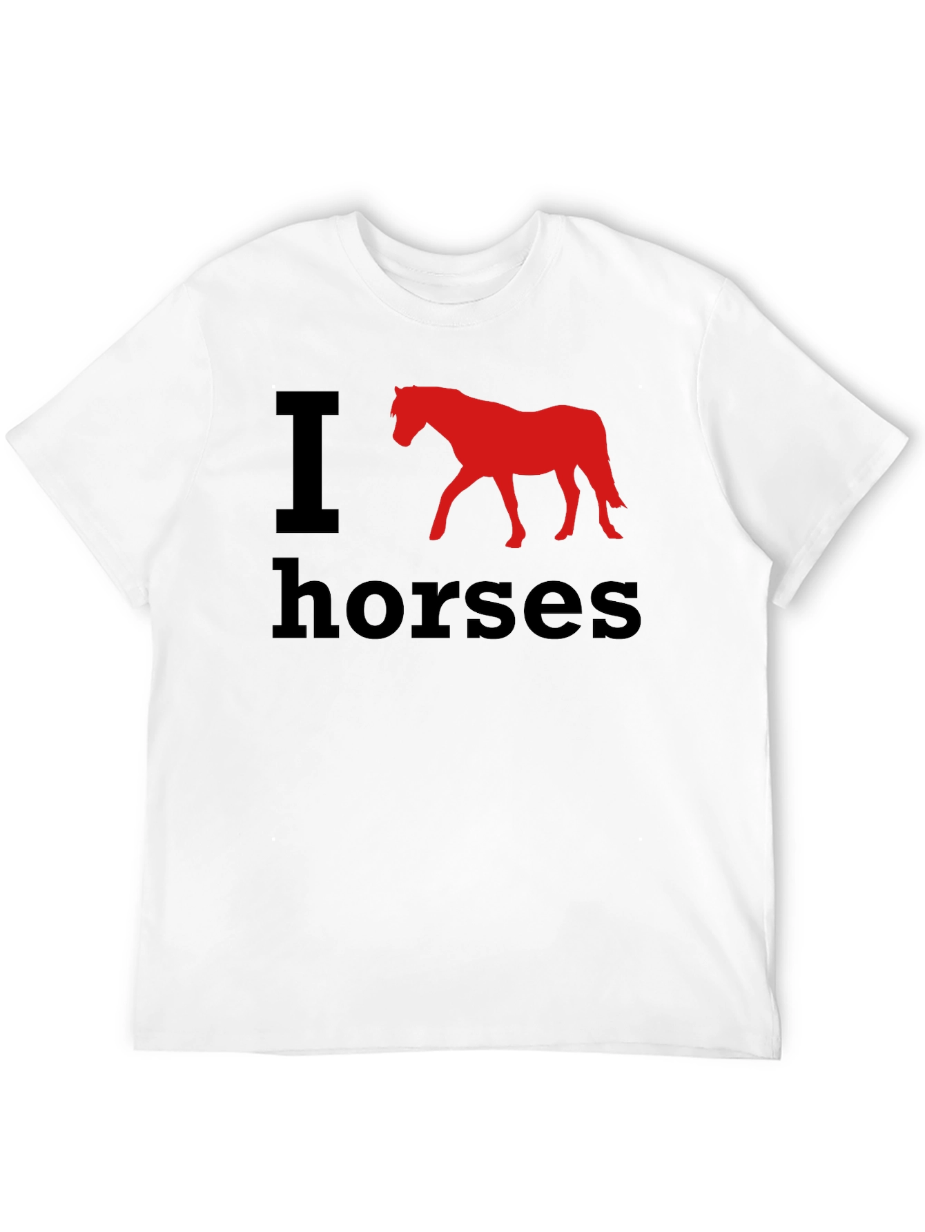 I Heart Horses Black T-Shirt