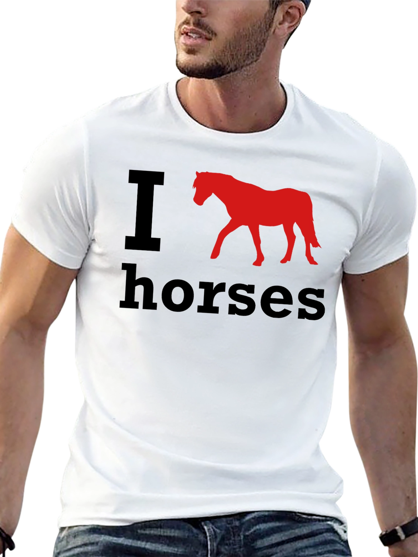 I Heart Horses Black T-Shirt
