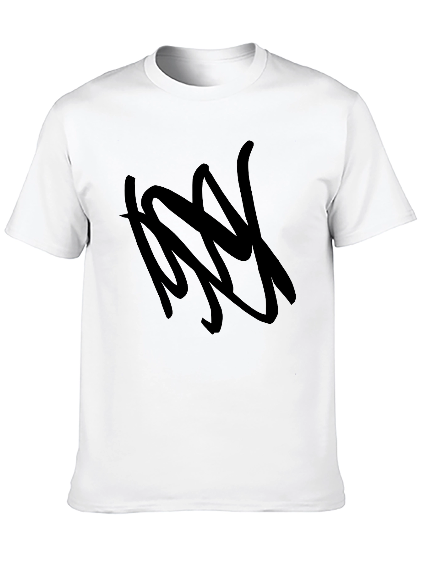 Black Graphic Tee - Bold Abstract Design