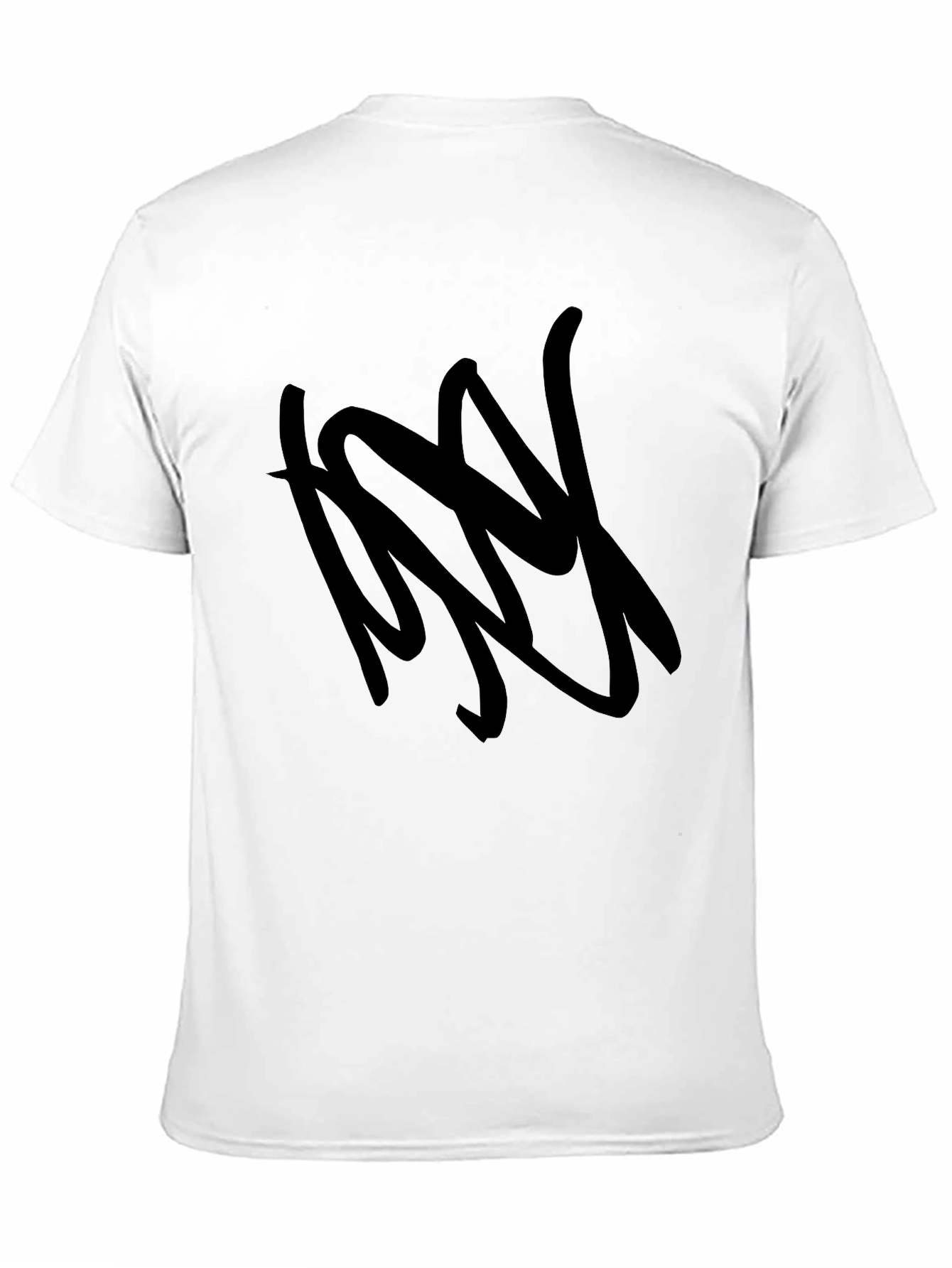Black Graphic Tee - Bold Abstract Design