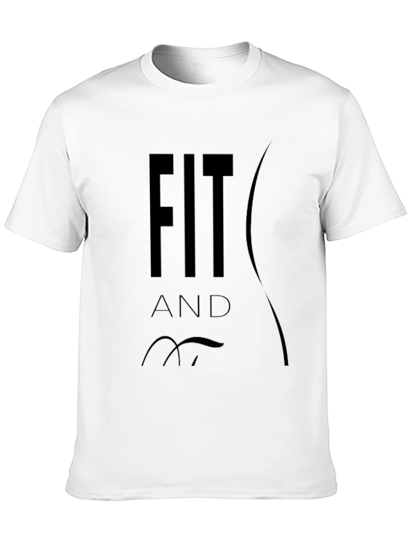 Fit and Fine Black T-Shirt