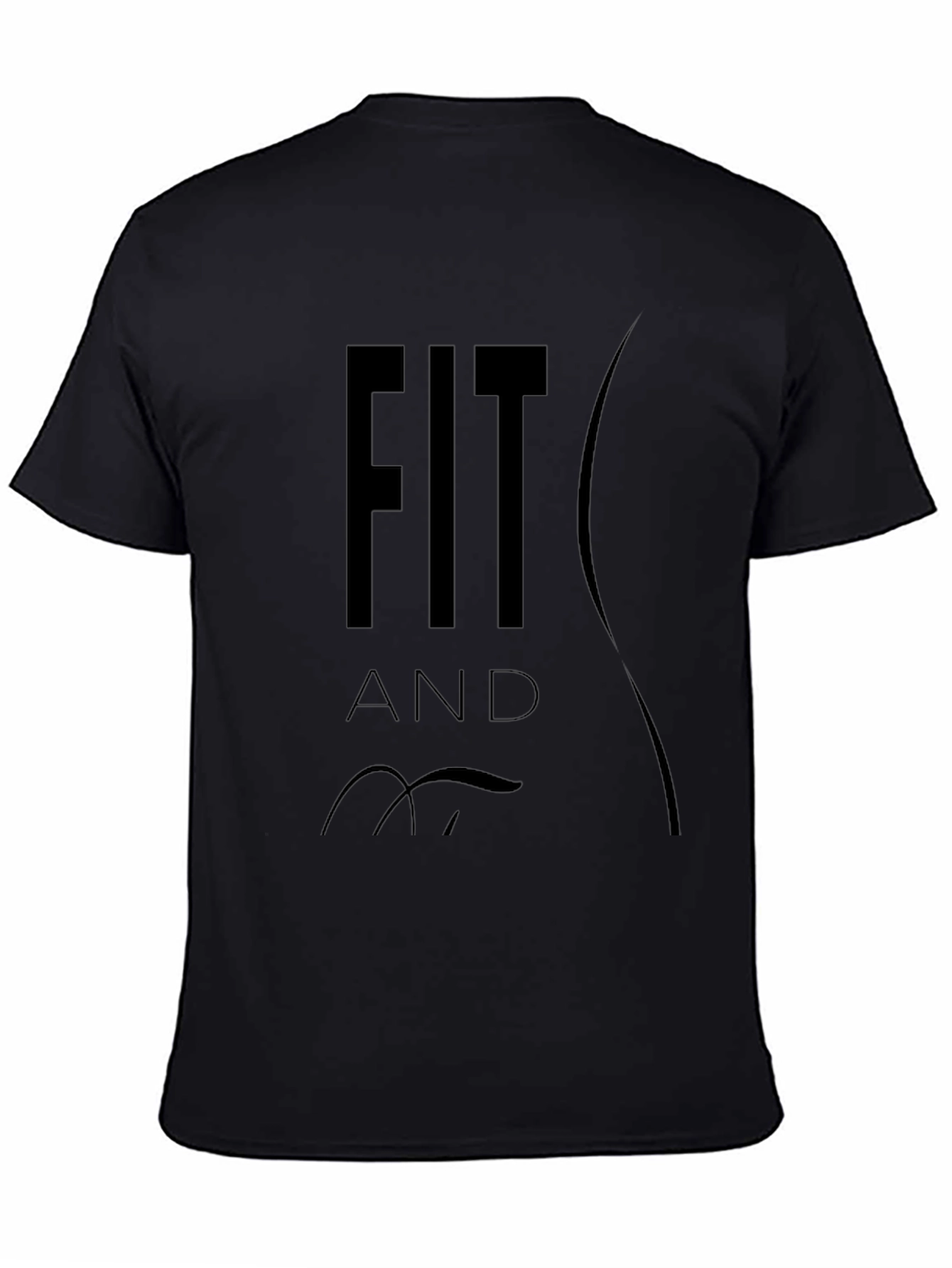 Fit and Fine Black T-Shirt