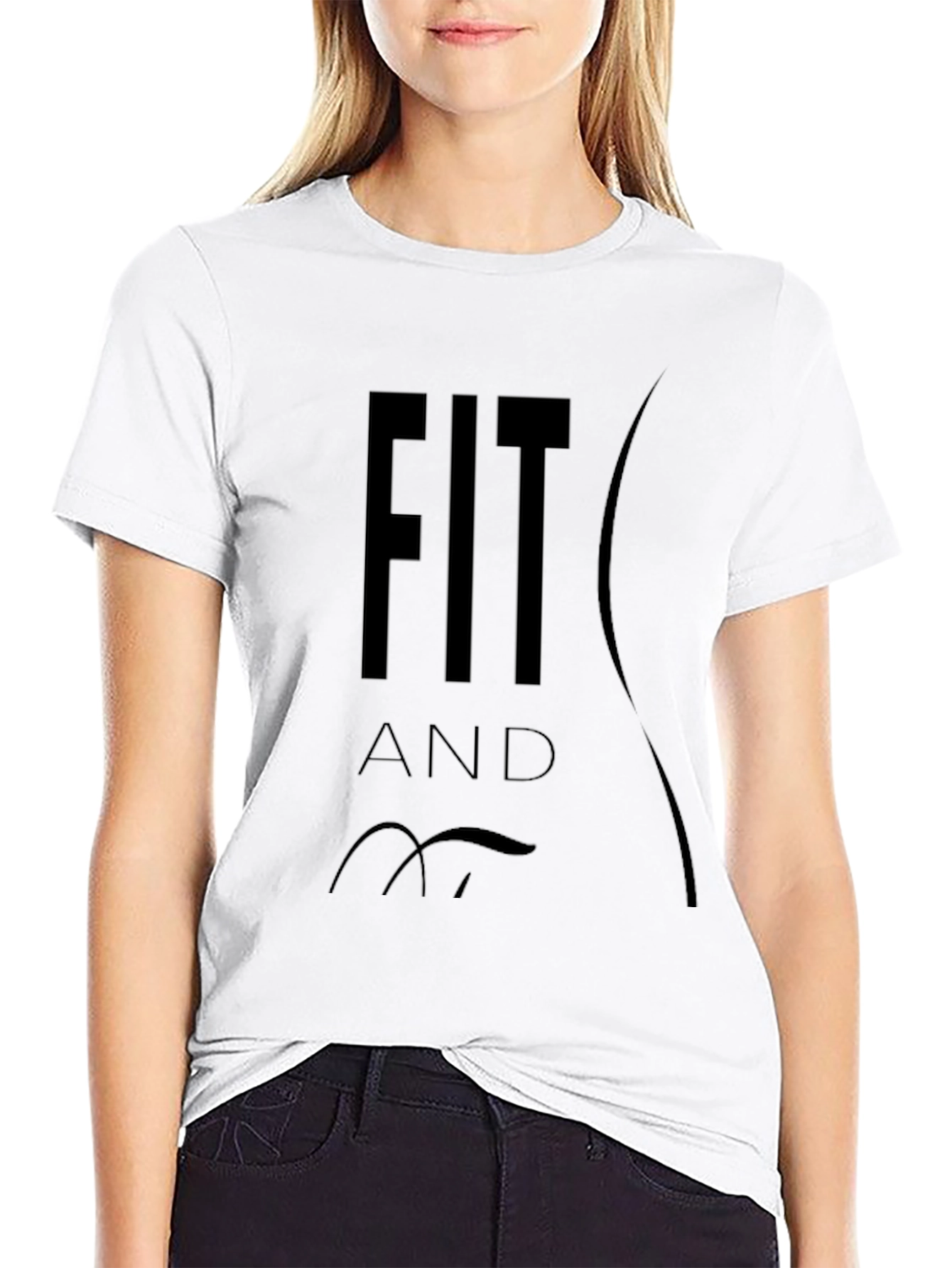 Fit and Fine Black T-Shirt