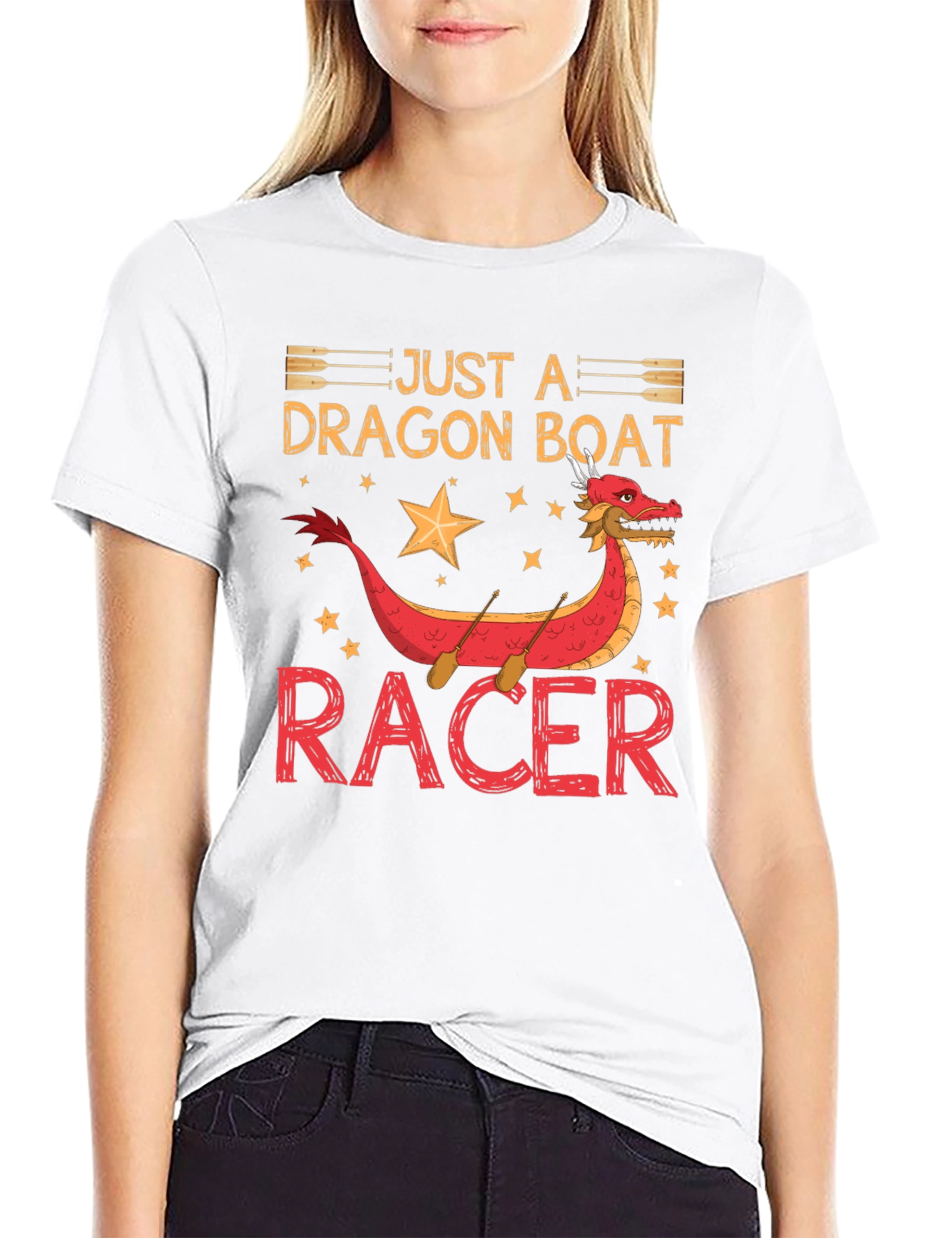 Just A Dragon Boat Racer Graphic T-Shirt