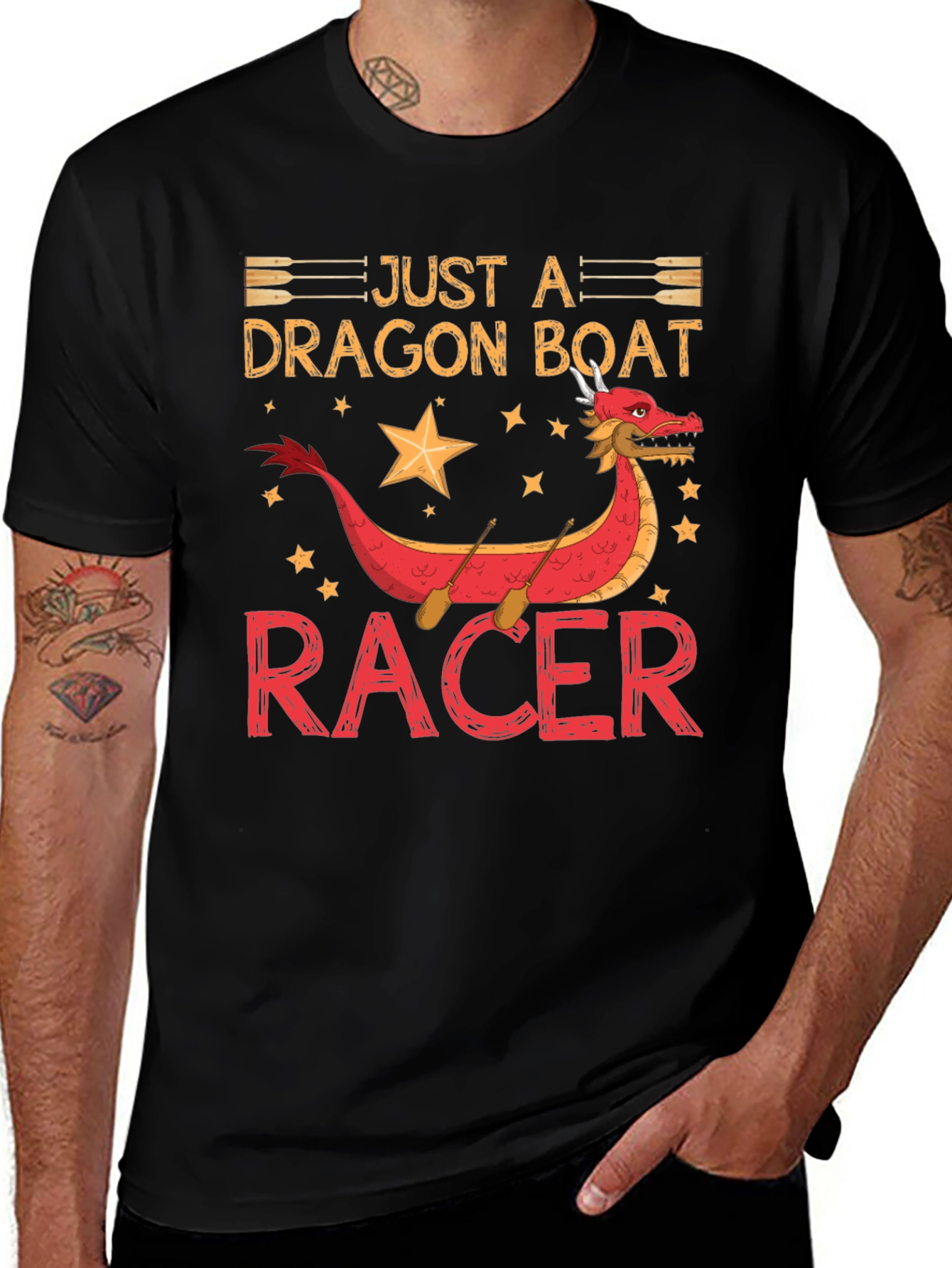 Just A Dragon Boat Racer Graphic T-Shirt