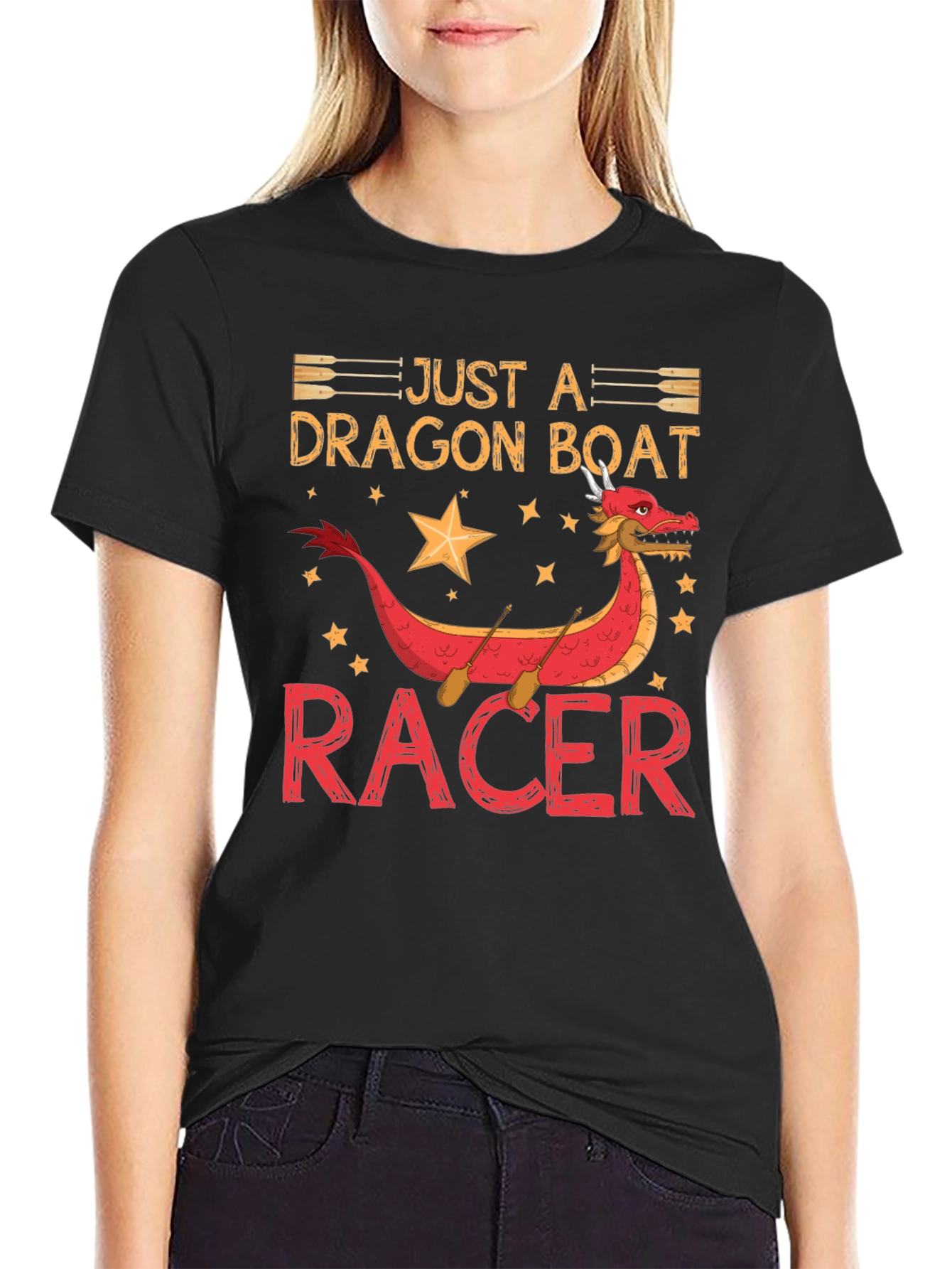 Just A Dragon Boat Racer Graphic T-Shirt