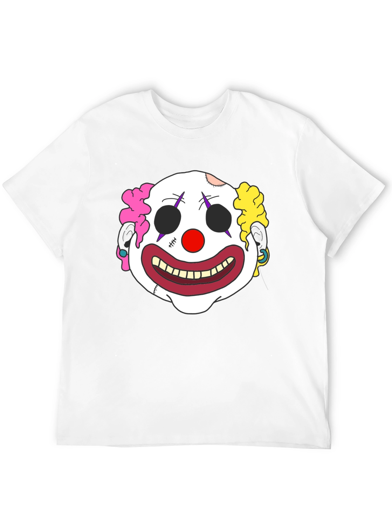 Clown Face Graphic T-Shirt - Mens Black Tee