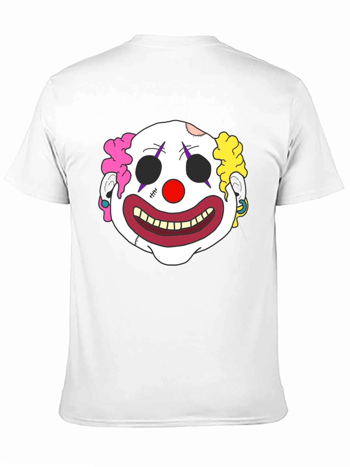Clown Face Graphic T-Shirt - Mens Black Tee