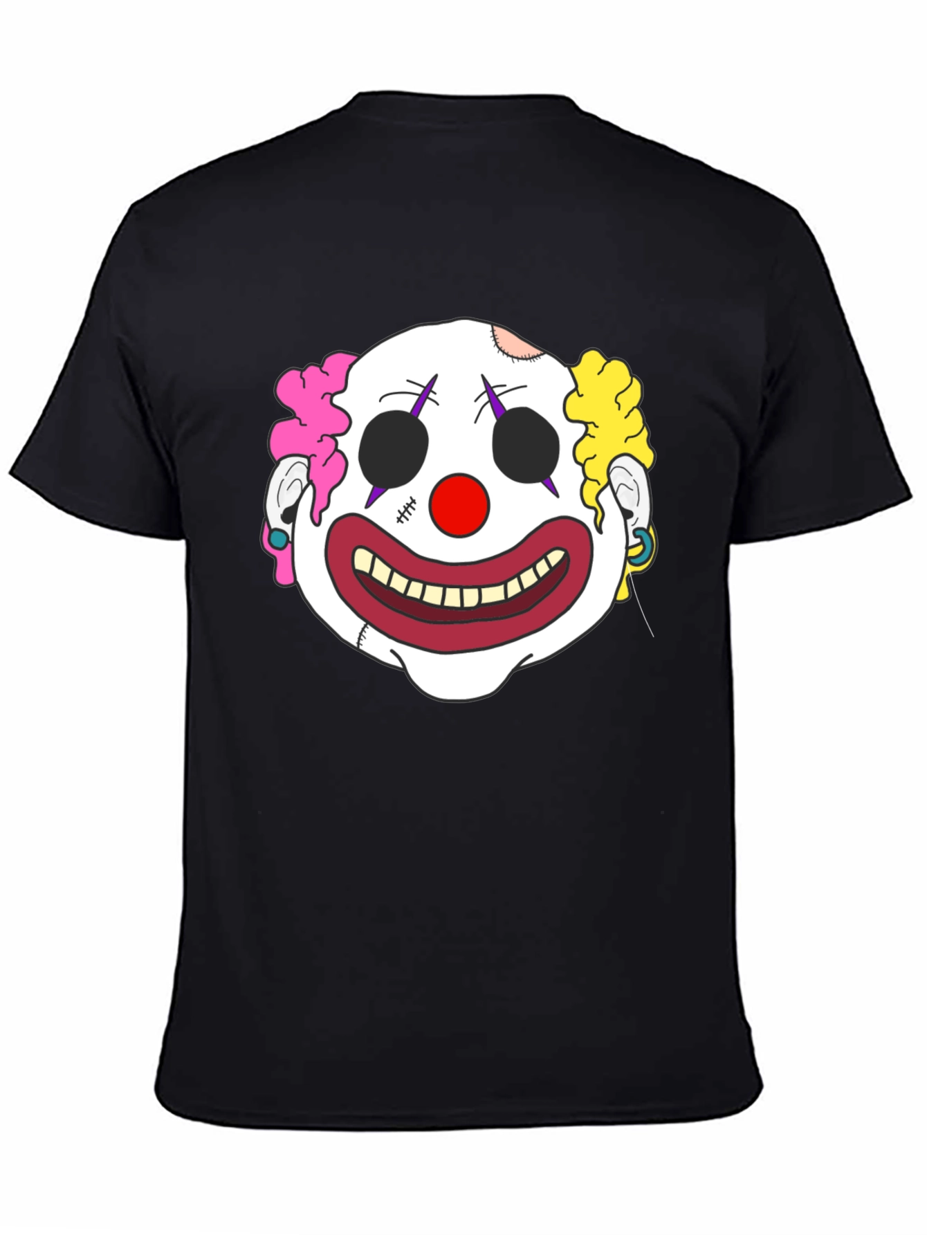 Clown Face Graphic T-Shirt - Mens Black Tee