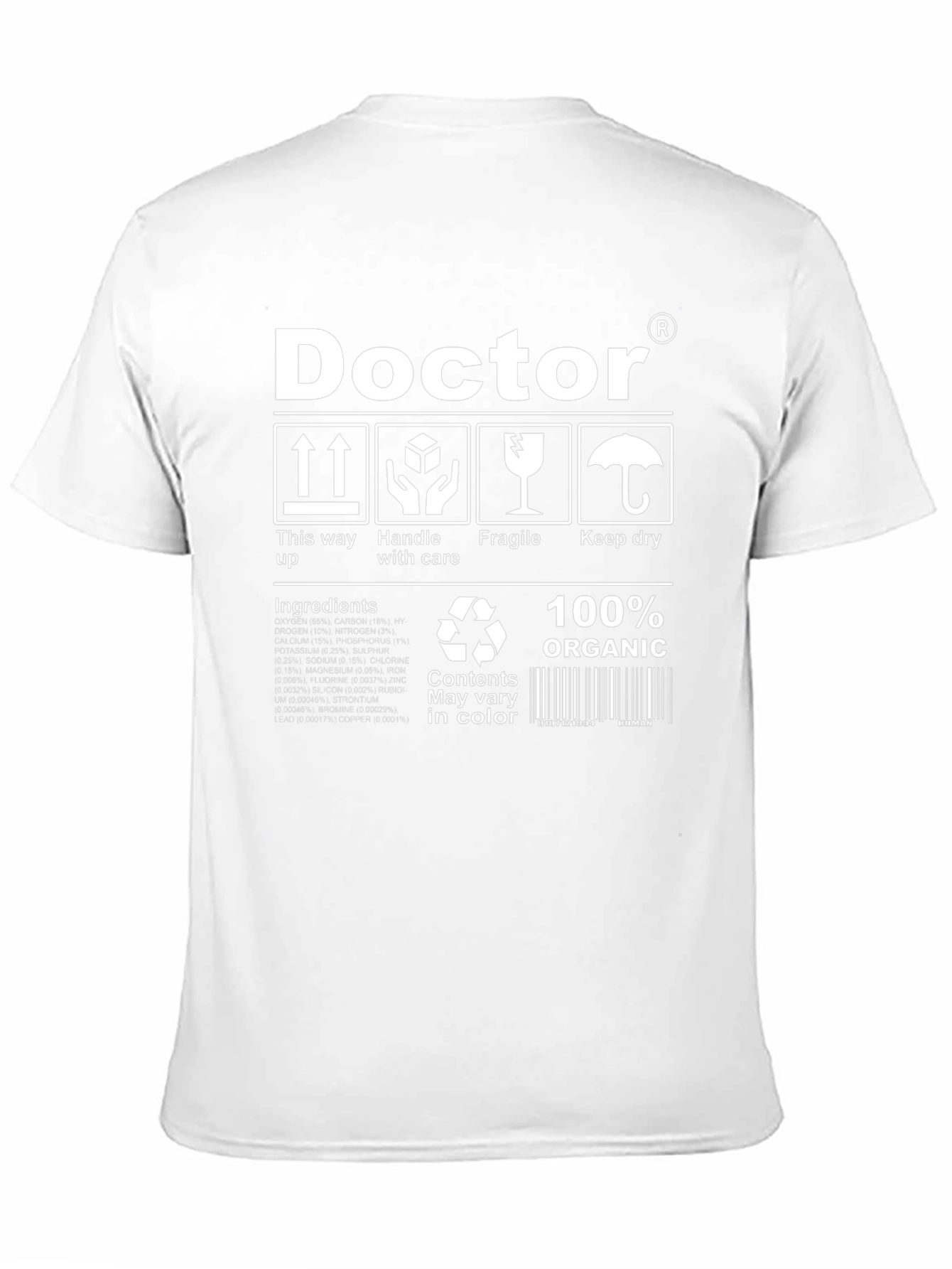 Doctor Organic Ingredients Black T-Shirt