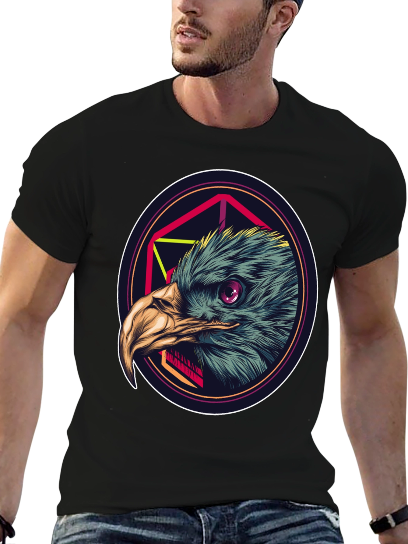 Eagle Graphic Tee - Mens Black T-Shirt