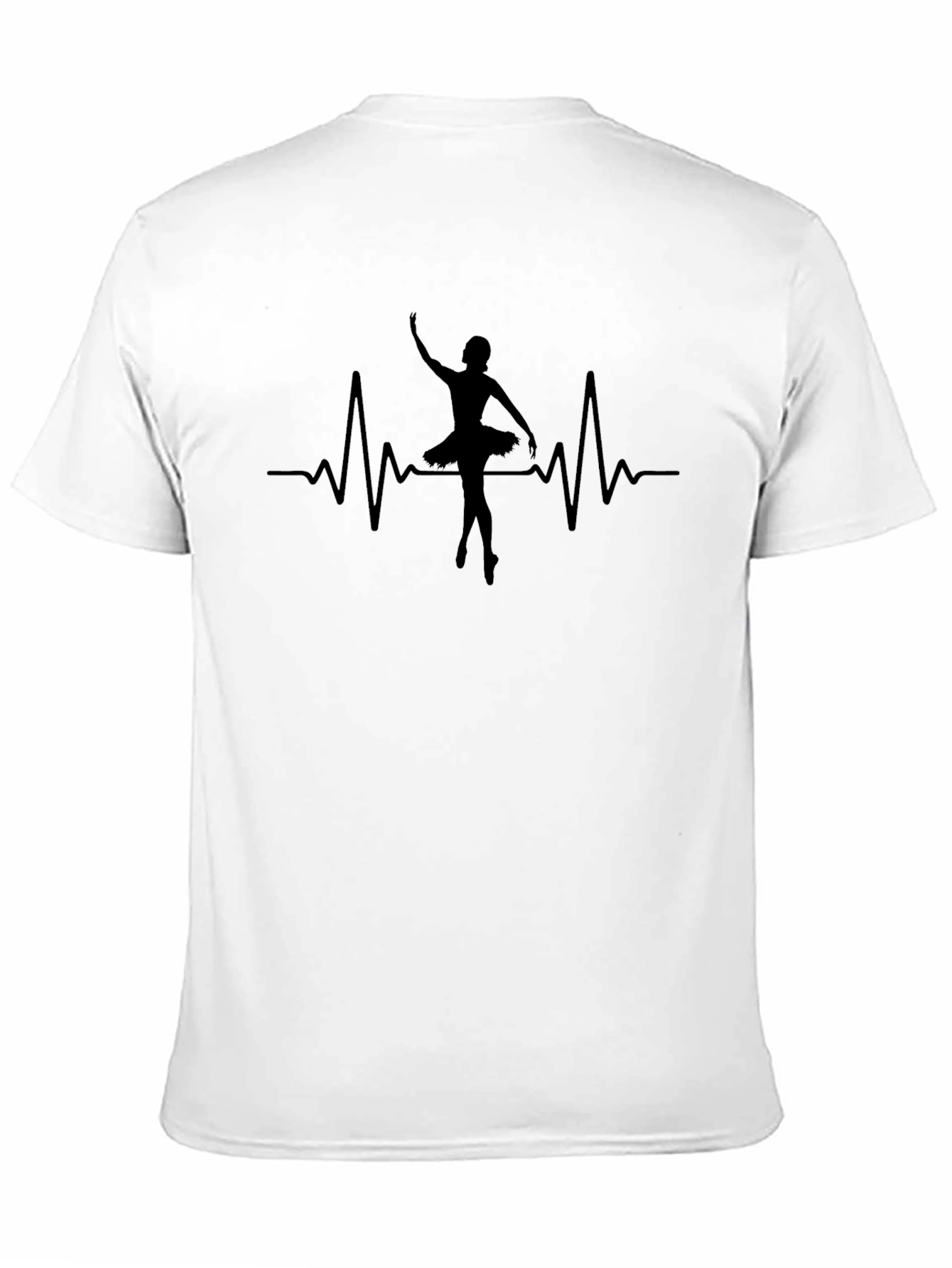 Ballerina Heartbeat Graphic Tee - Black