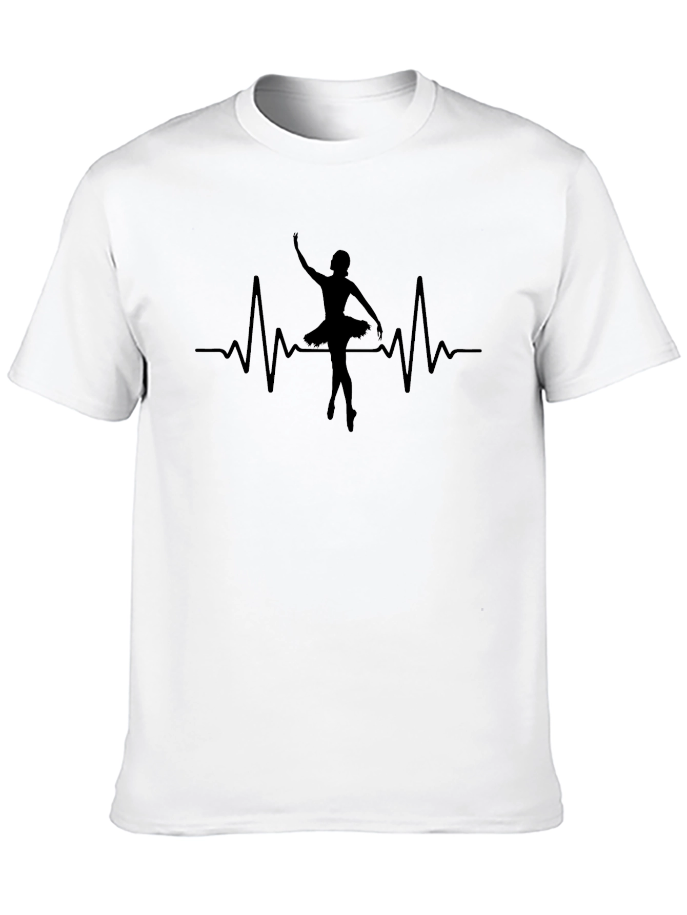 Ballerina Heartbeat Graphic Tee - Black